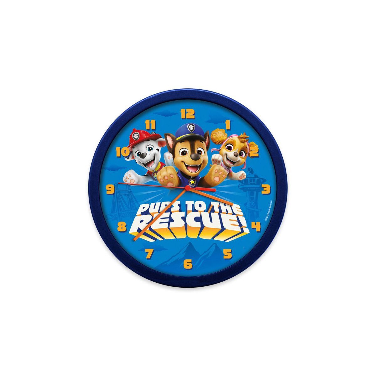 PAW PATROL Wanduhr Paw Patrol Wanduhr 25cm Rescue Pups Uhr für Kinderzimmer