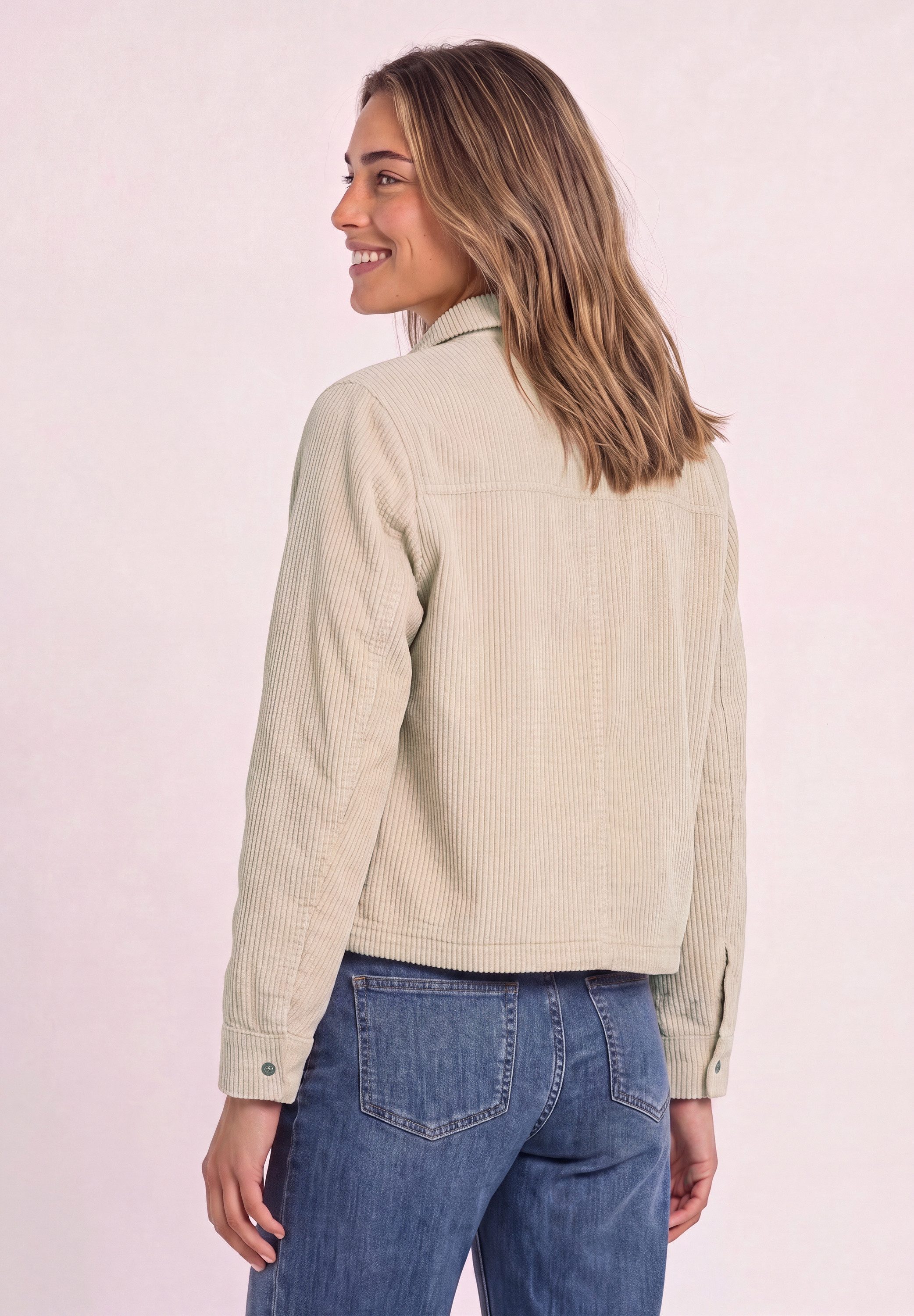STREET ONE Cordjacke mit Tunnelzugsaum
