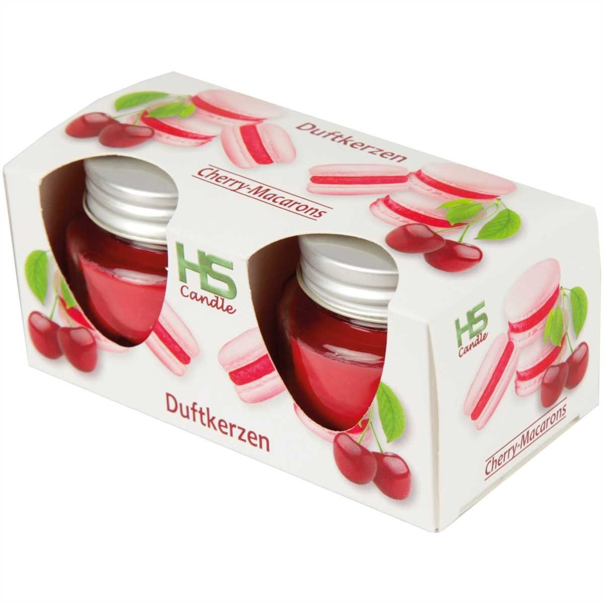 HS Candle Duftkerze Raumduft 2er-Pack (2-tlg), Kerze im Glas mit Deckel, 2er Pack je ca. 7 Std. Brenndauer