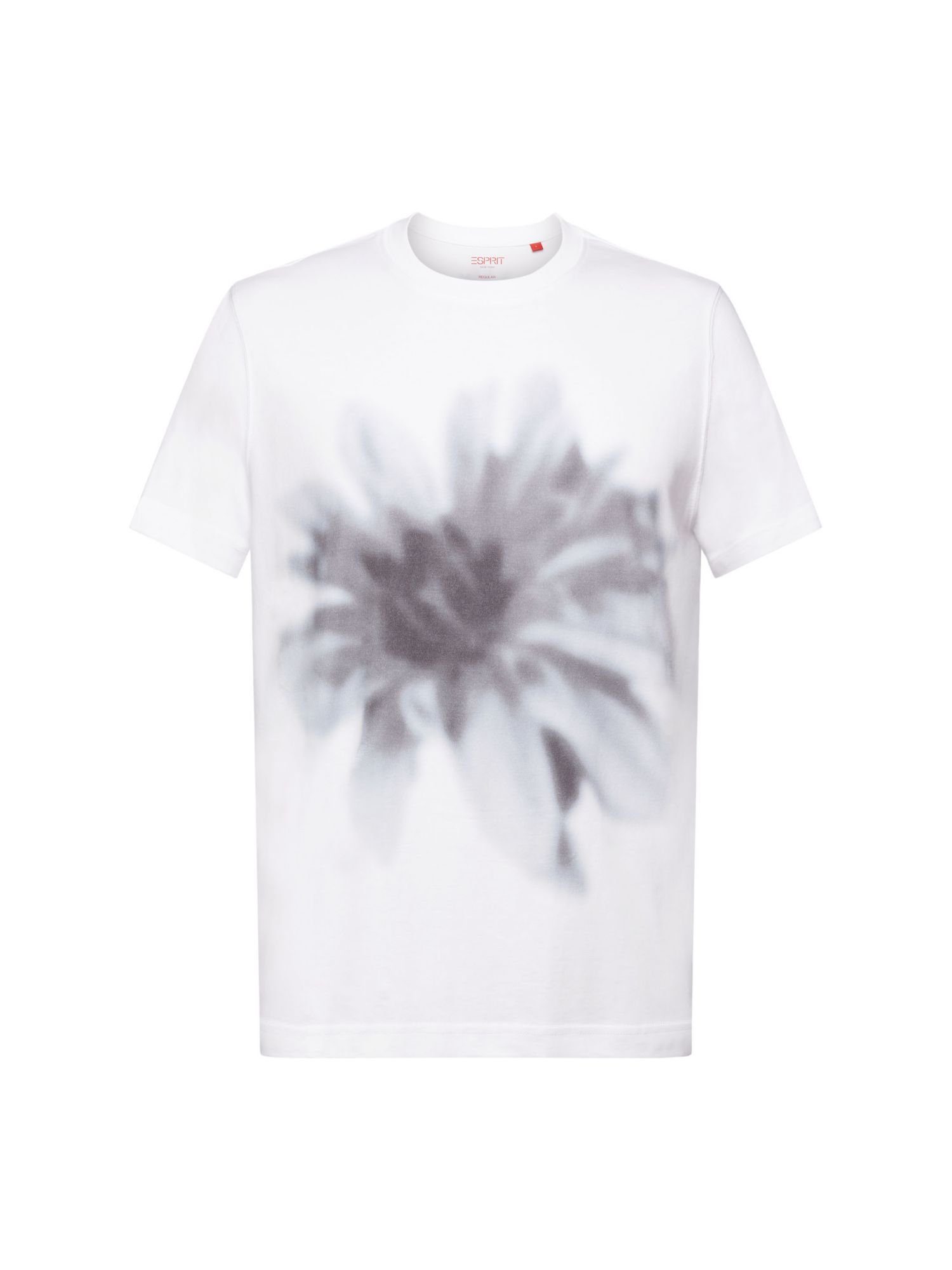 Esprit T-Shirt T-Shirt aus Pima-Baumwolle (1-tlg) WHITE