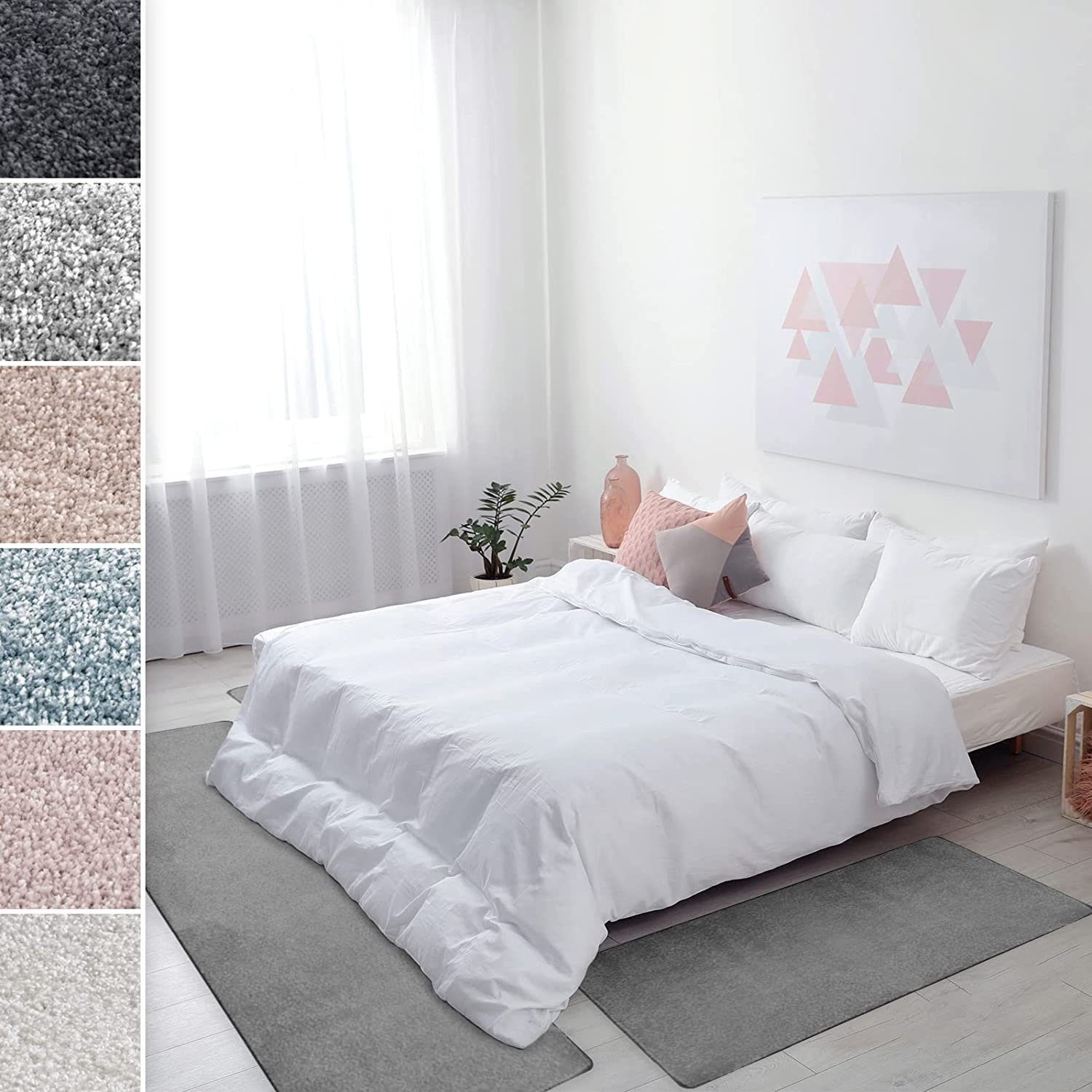 Floordirekt Hochflor-Bettumrandung Sundae, 6 Farben & 3 Größen, Teppichläuf günstig online kaufen