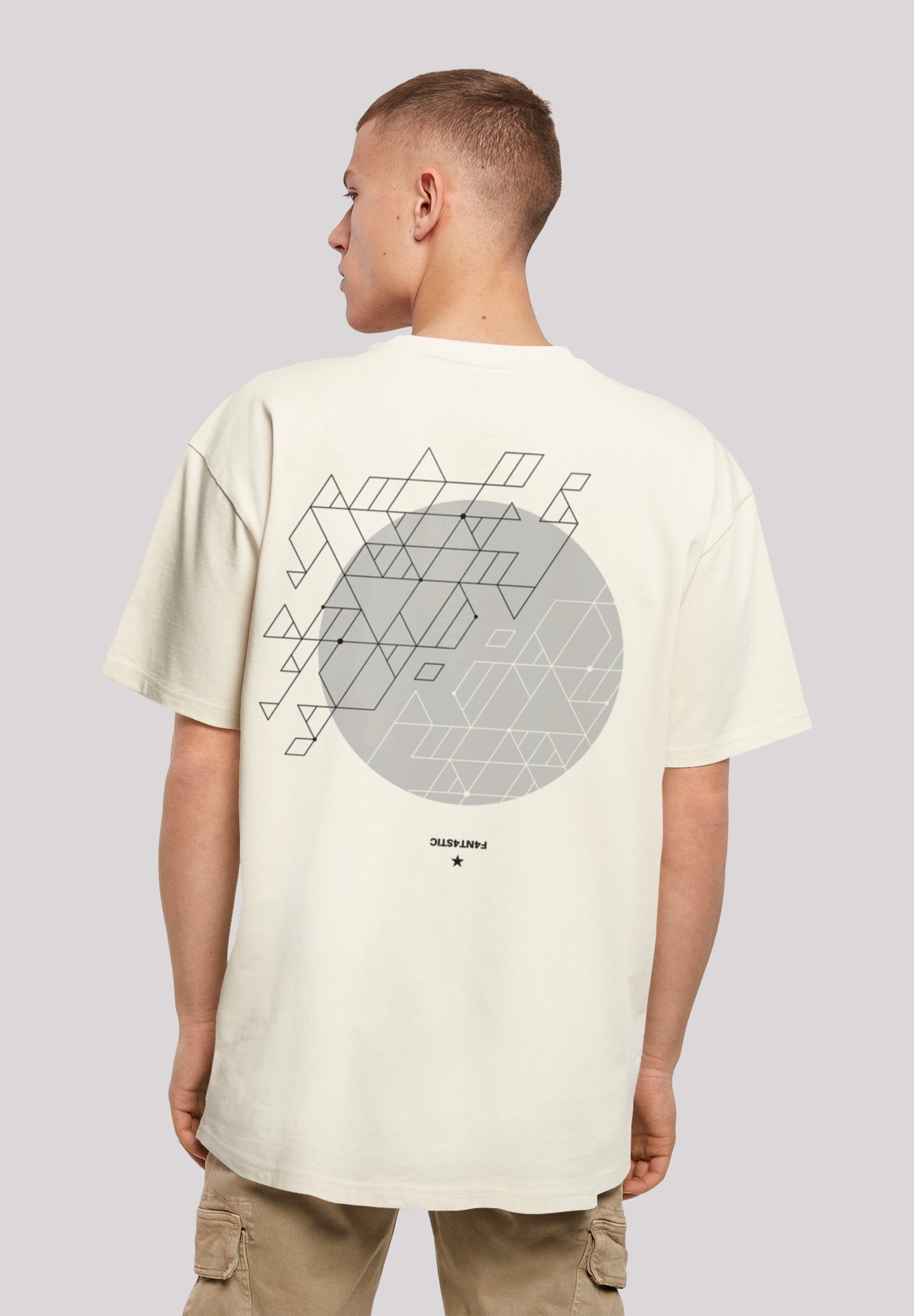 F4NT4STIC T-Shirt Geometric Grau Print sand | T-Shirts