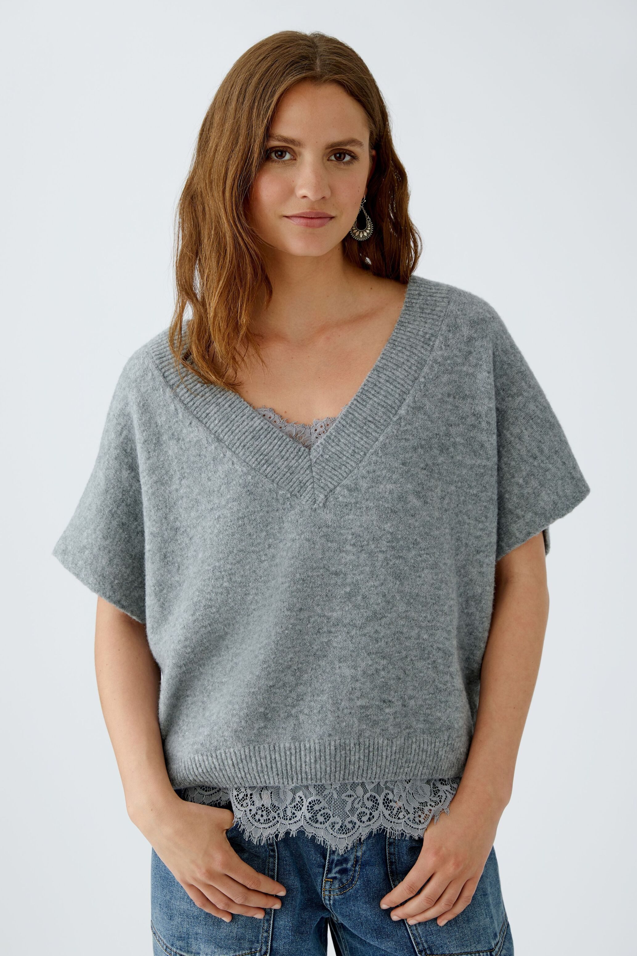 Oui V-Ausschnitt-Pullover Pullover günstig online kaufen