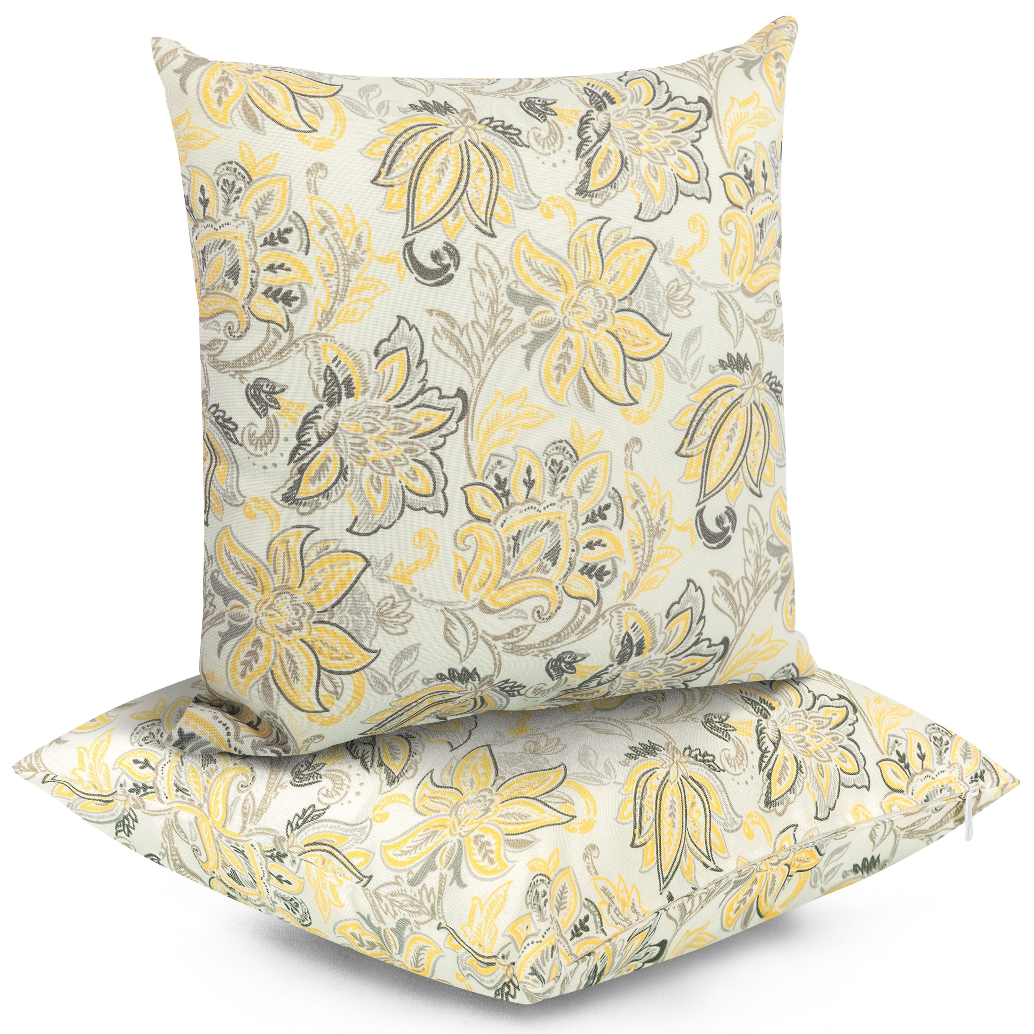 Avestar Dekokissen Dekokissen 44 x 44 cm Outdoor Kissen für die Terrasse, Kissenhülle mit Füllung, 2 Stück