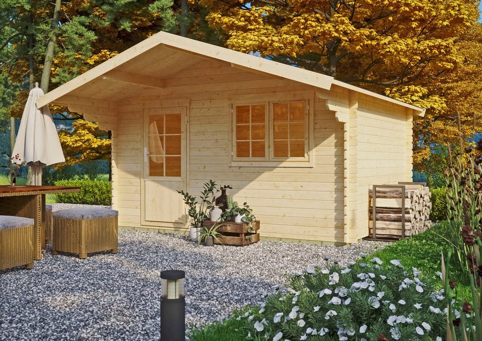 Kiehn-Holz Gartenhaus Dimberg, BxT: 437x423 cm, aus naturbelassenem  Fichtenholz