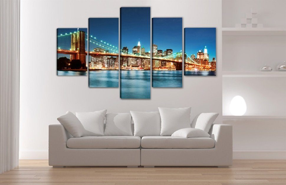 Visario Bild mit Rahmen 2 m x 1 m 5er Set Visario auf Leinwand fertig zum A günstig online kaufen