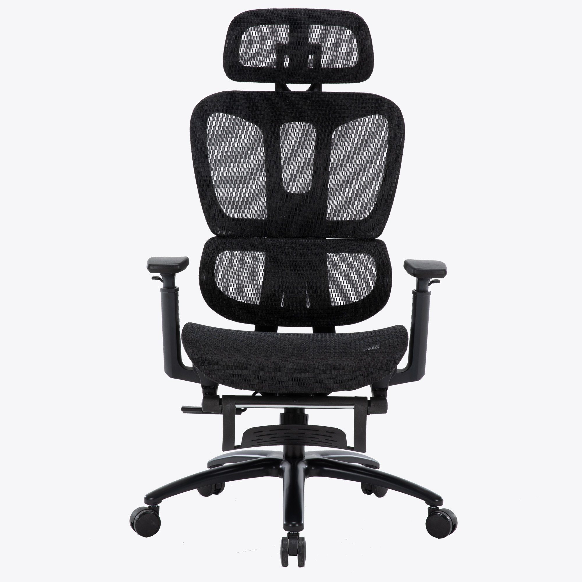 TRISENS Drehstuhl Pasquale (1 Stück), Drehstuhl mit Lordosen- und Fußstütze in ergonomischem Mesh-Design