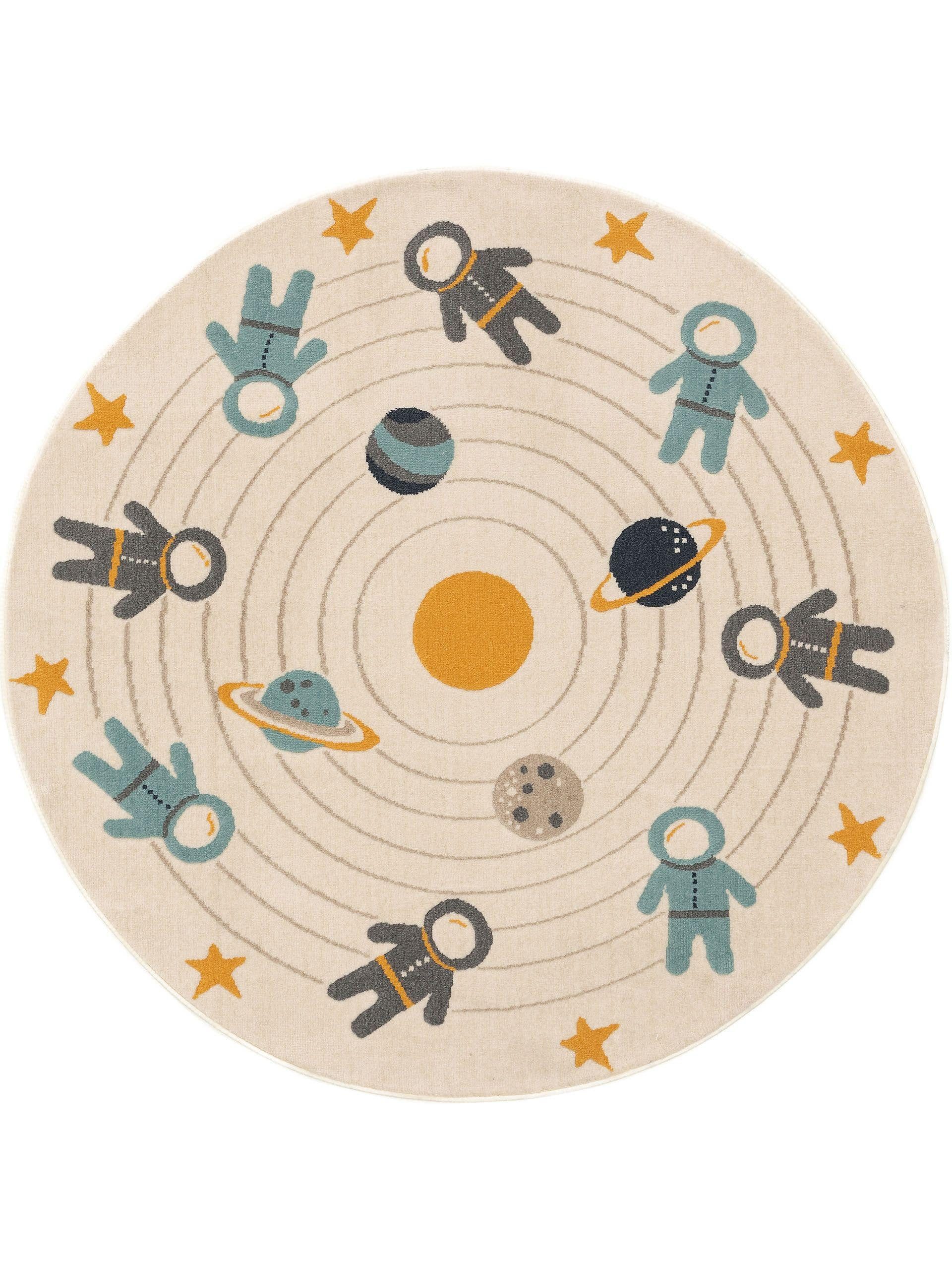 benuta Kinderteppich Apollo, rund, Höhe: 6 mm, Kunstfaser, Berber, Ethno-St günstig online kaufen