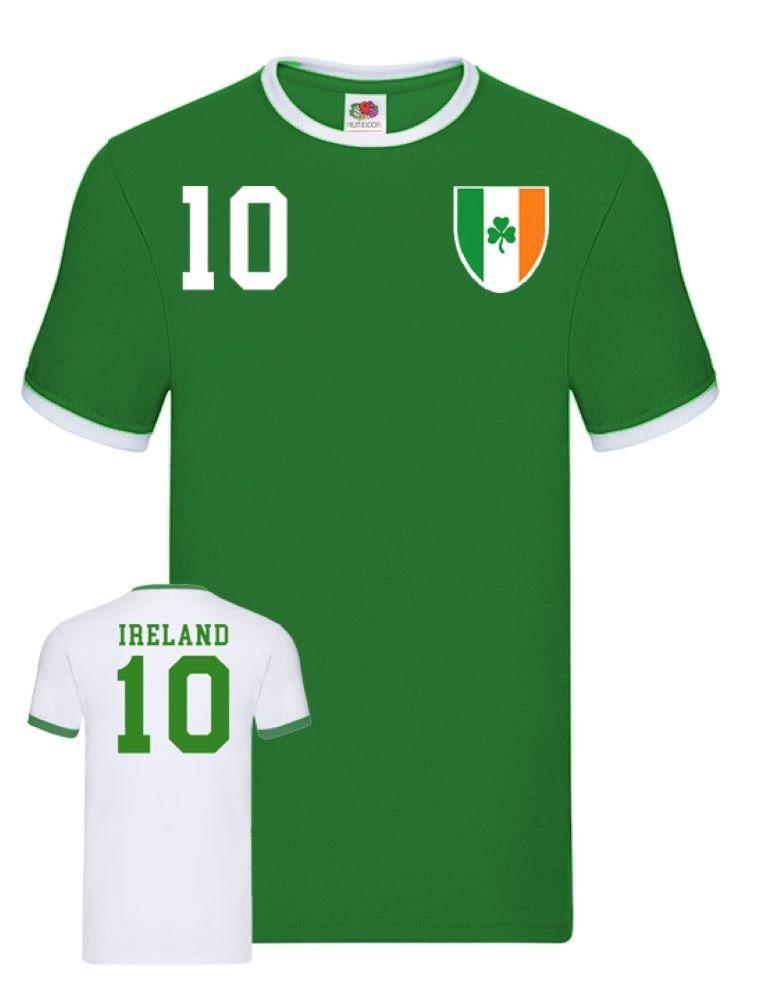 Fußball Herren EM Brownie Irland & Weltmeister WM Sport Blondie T-Shirt Weiss/Grün Meister Trikot