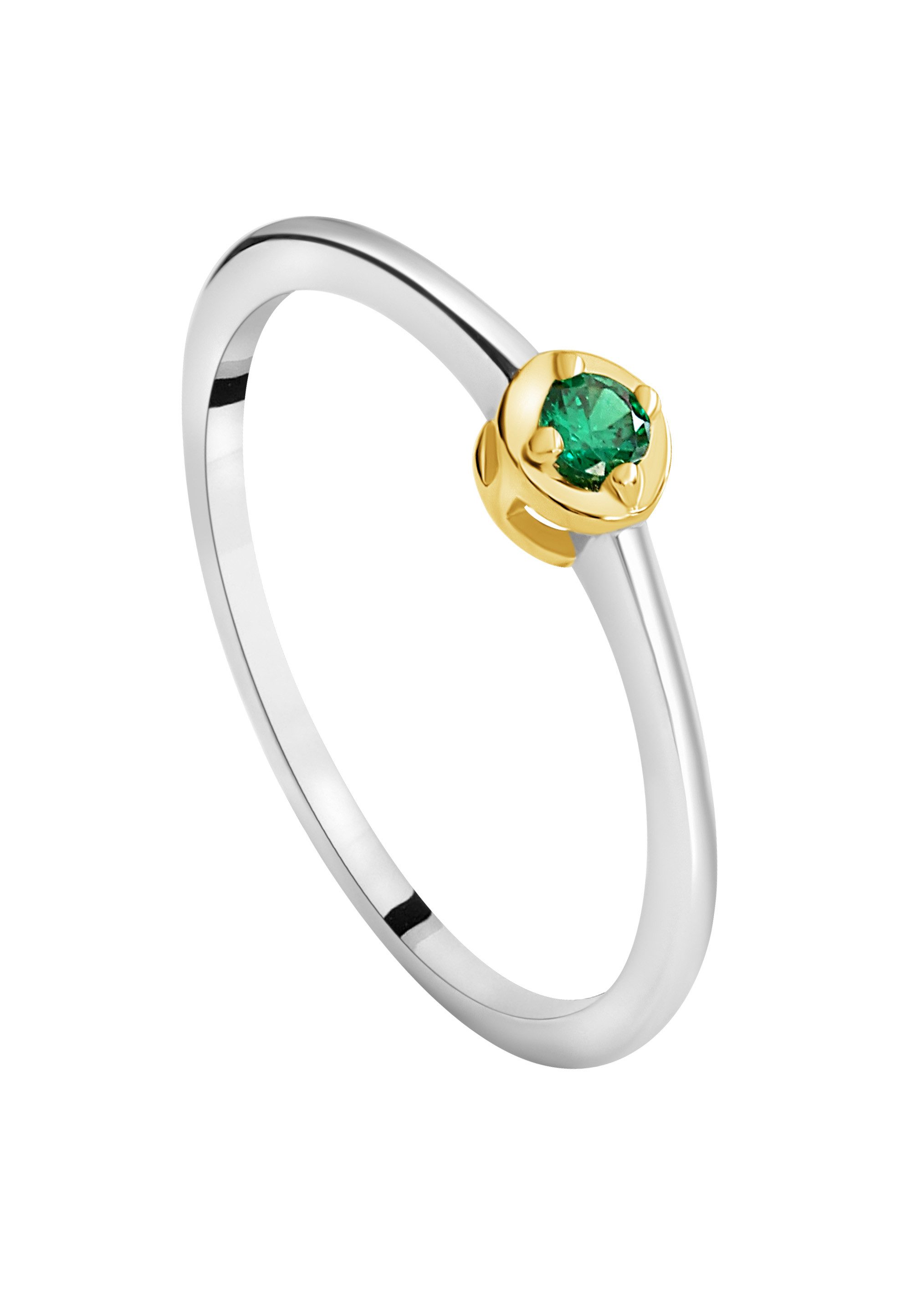 NANA KAY Fingerring Delicate Touch, mit grünem Stein