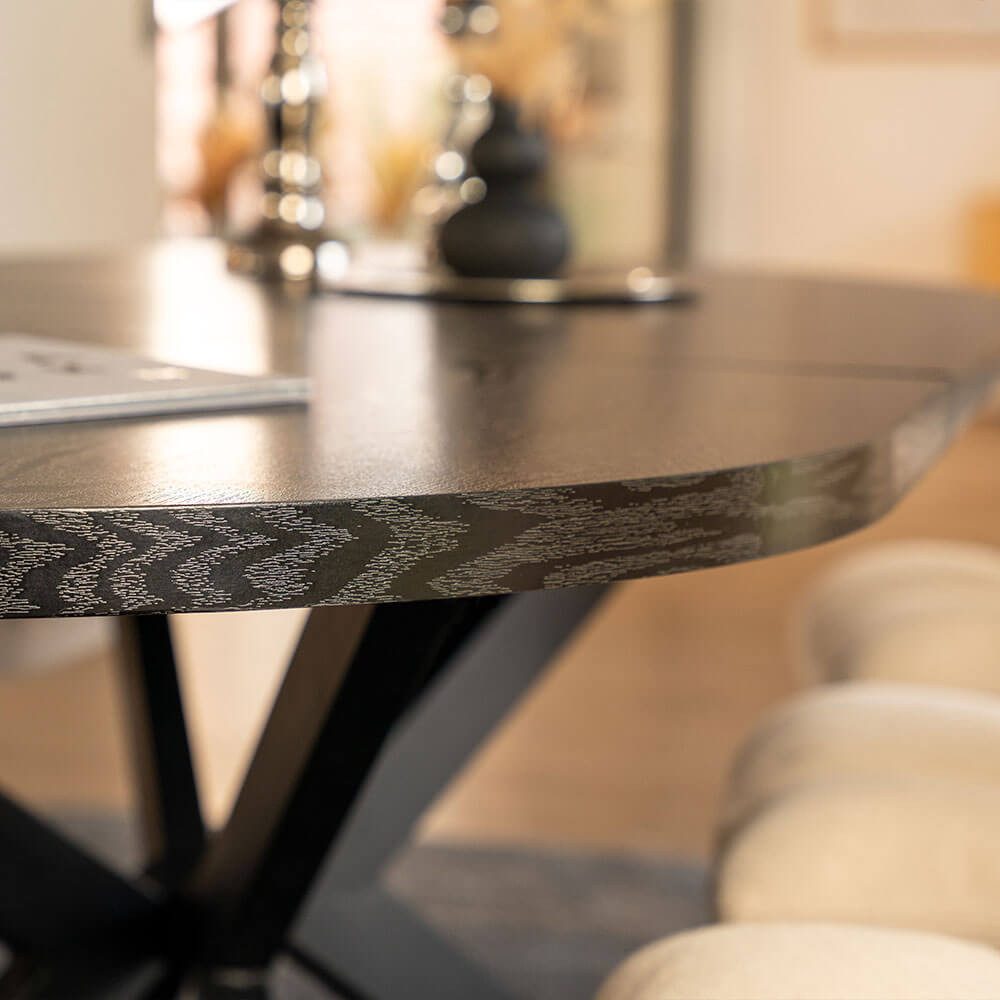 HOME DELUXE Esstisch AVENTI 160-200 x 100 cm, ausziehbar bis 200 cm, Küchentisch mit Metallgestell, Esszimmertisch – Bild 5 von 5