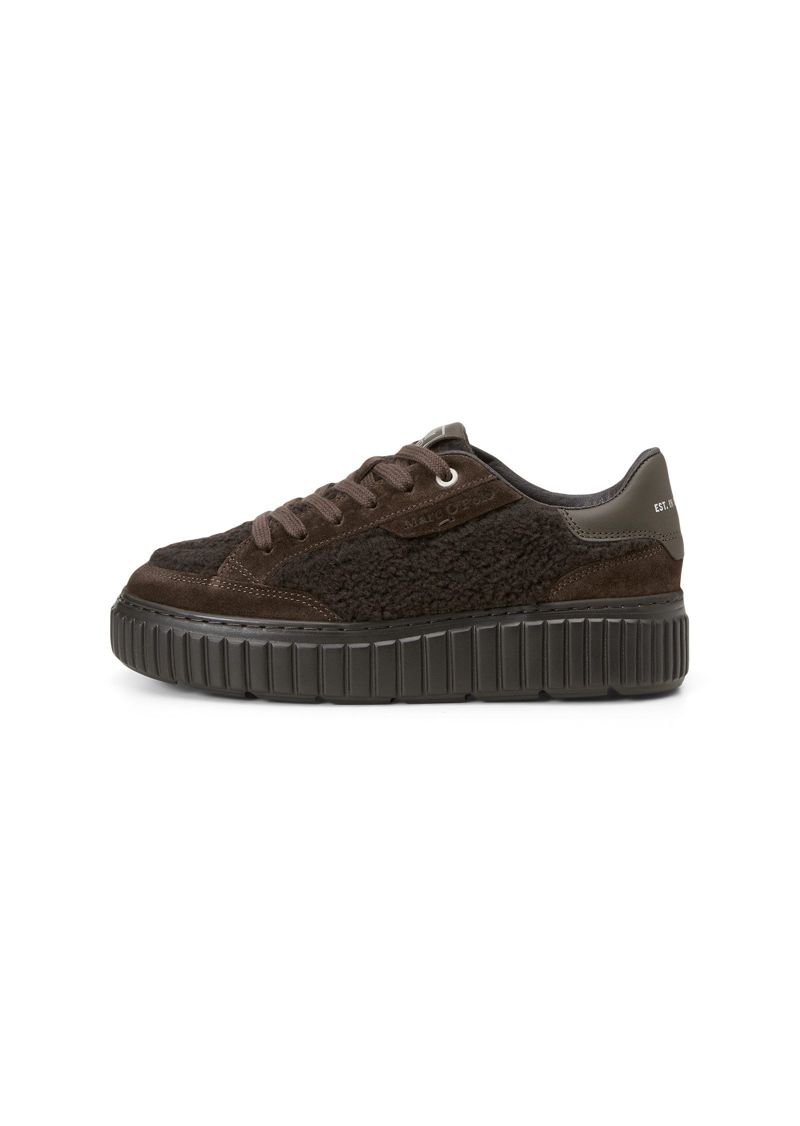 Marc O'Polo aus Teddyfell mit Echtleder-Details Sneaker