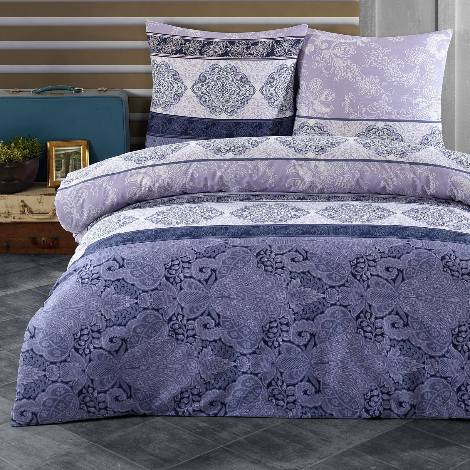 Buymax Bettwäsche Elada, Renforcé: 100% Baumwolle, 2 teilig, 135x200 cm, el günstig online kaufen