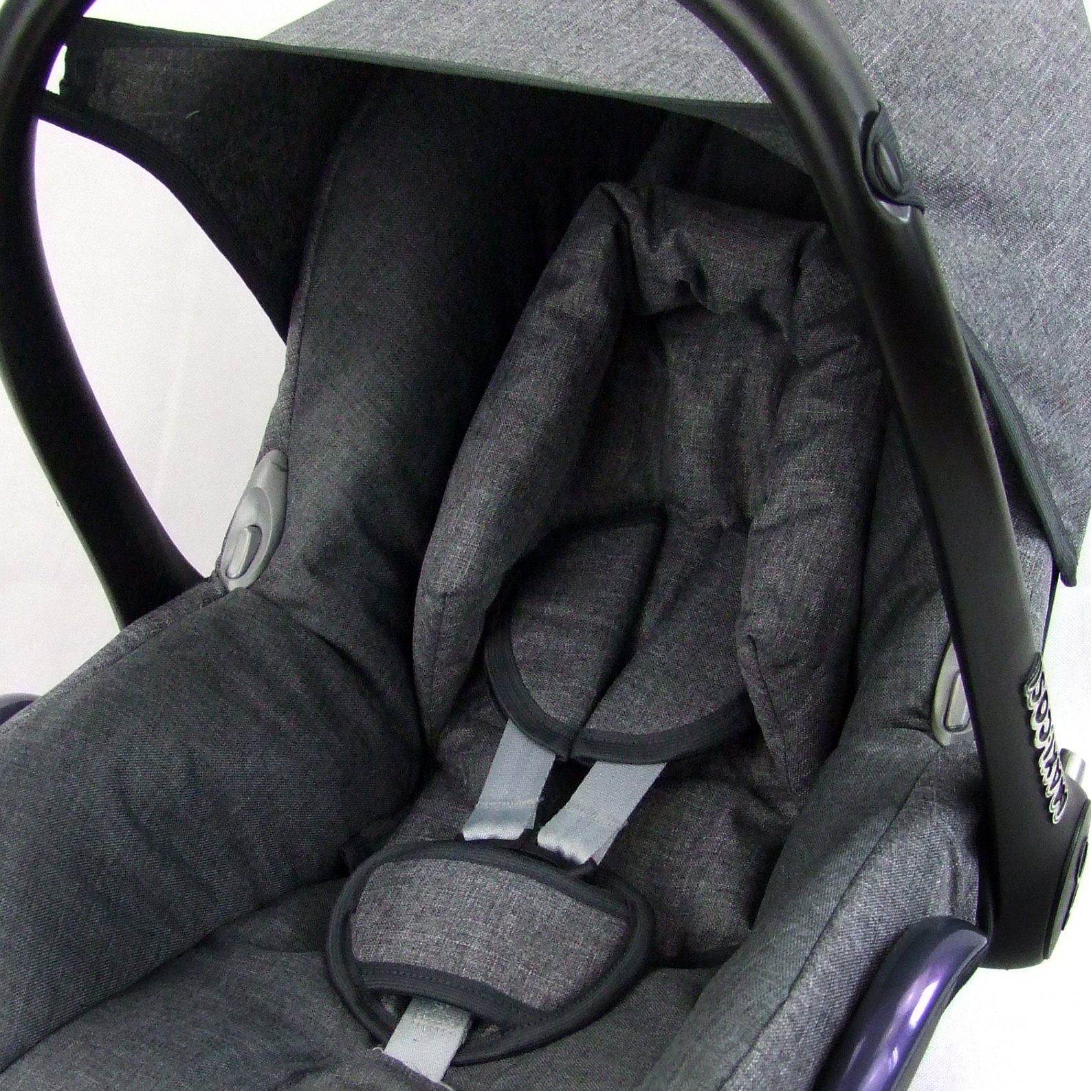 kompatibel Maxi Babyschale grau/dunkelgrün Cabrio ab: mit Ersatzbezug 14 6-tlg, 0+, Rafael Monate meliert Fix BambiniWelt Cosi K. Babyschale bis: by