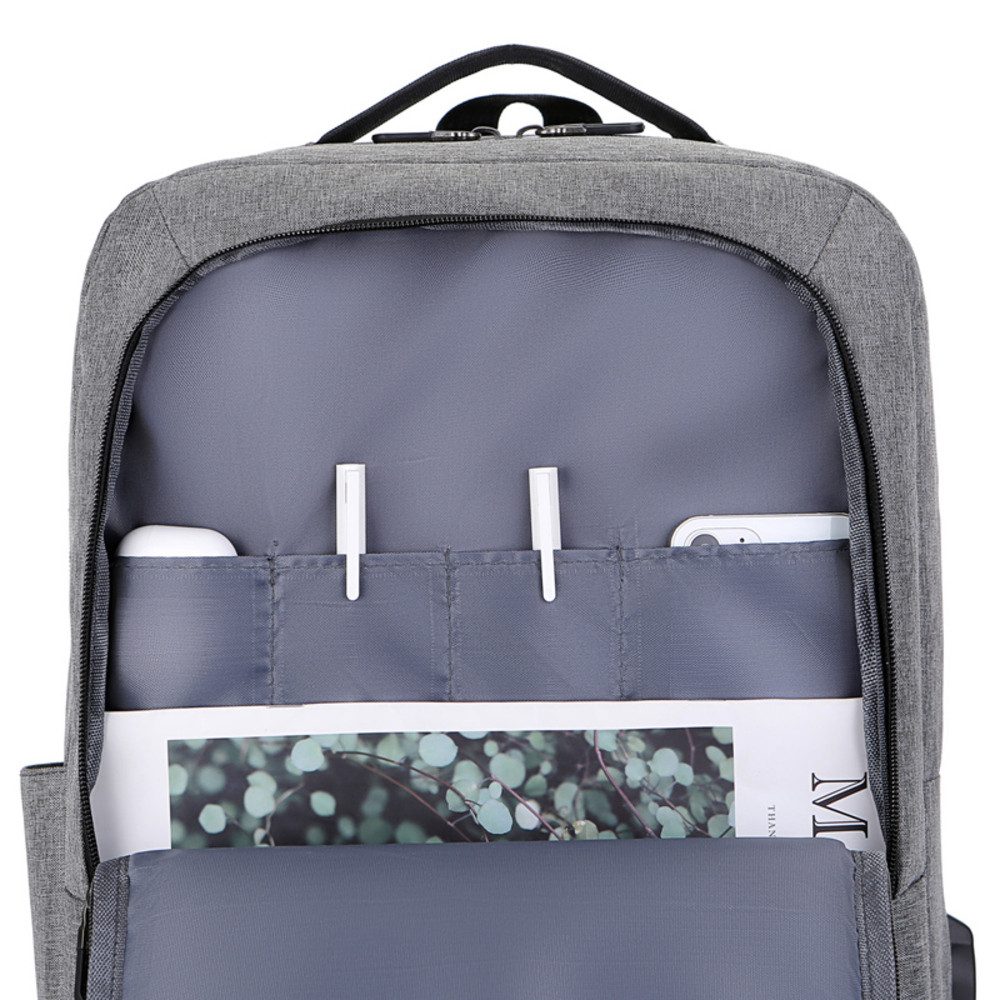 PRESO Tagesrucksack Freizeitrucksack, Daybag, Alltagsrucksack, Für Arbeit, Uni, Sport, Cityrucksack, Mit USB-Schnittstelle, Hochwertige Verarbeitung