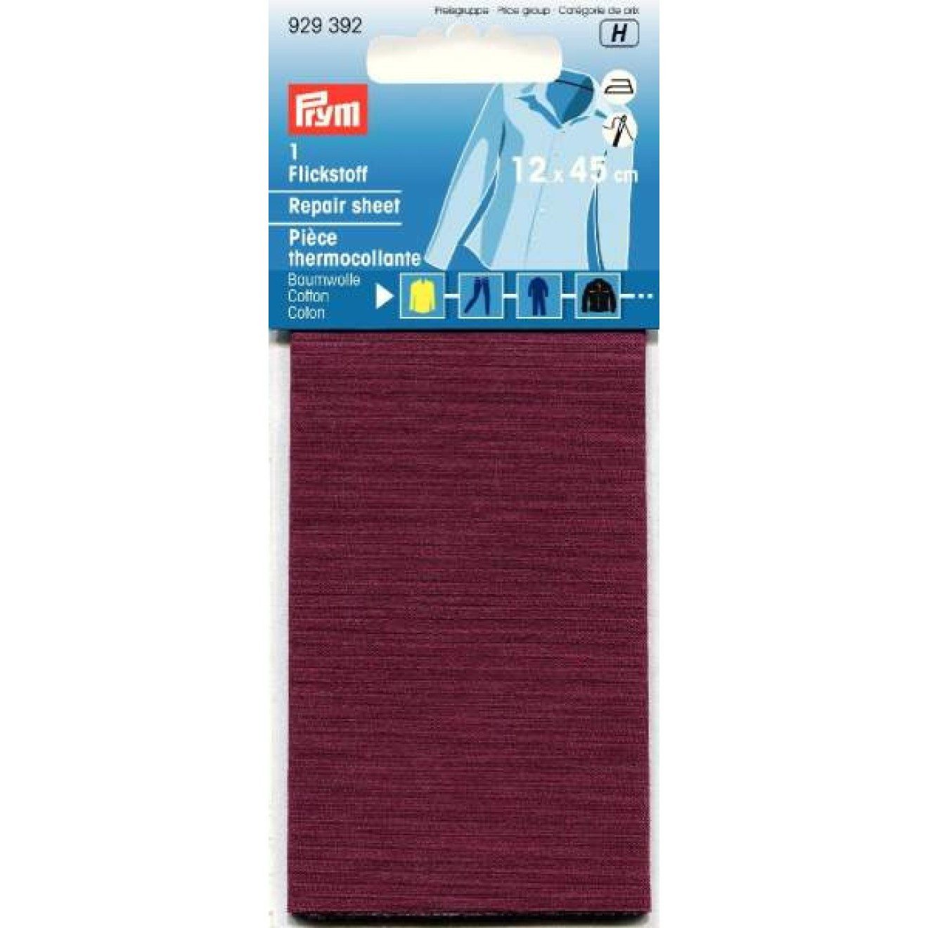 Prym Stricknadeln Flickstoff 12x45 cm dunkelrot