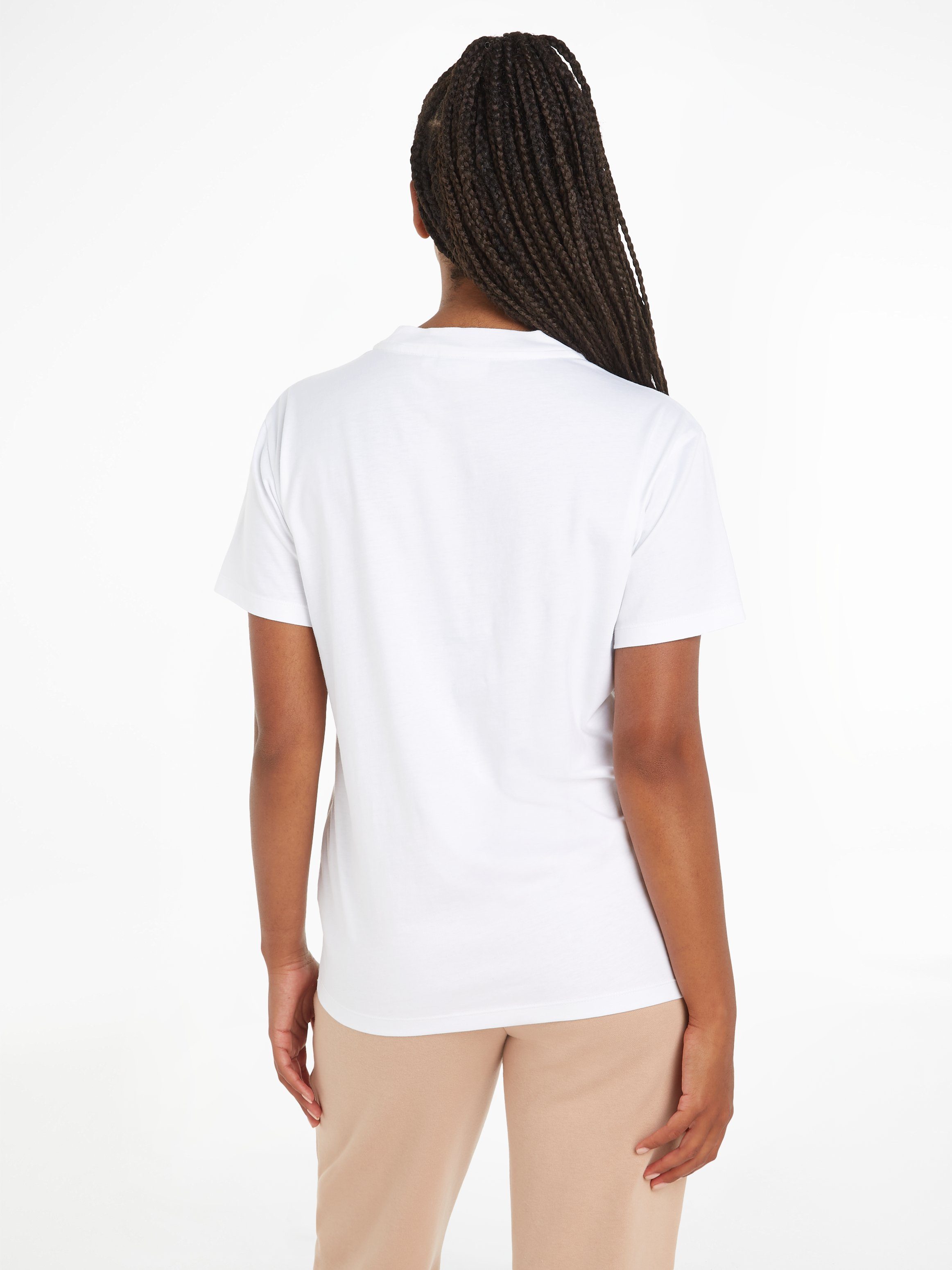 T-Shirt SHIRT White METALLIC LOGO Calvin MICRO T Klein Bright