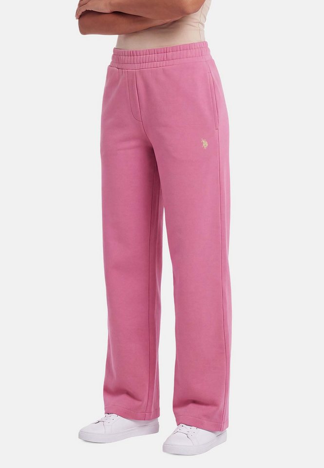 U.S. Polo Assn. Jogginghose mit geradem Bein und elastischem Bund Weiche Damen-Sweathose mit Seitentaschen und bequemer Passform
