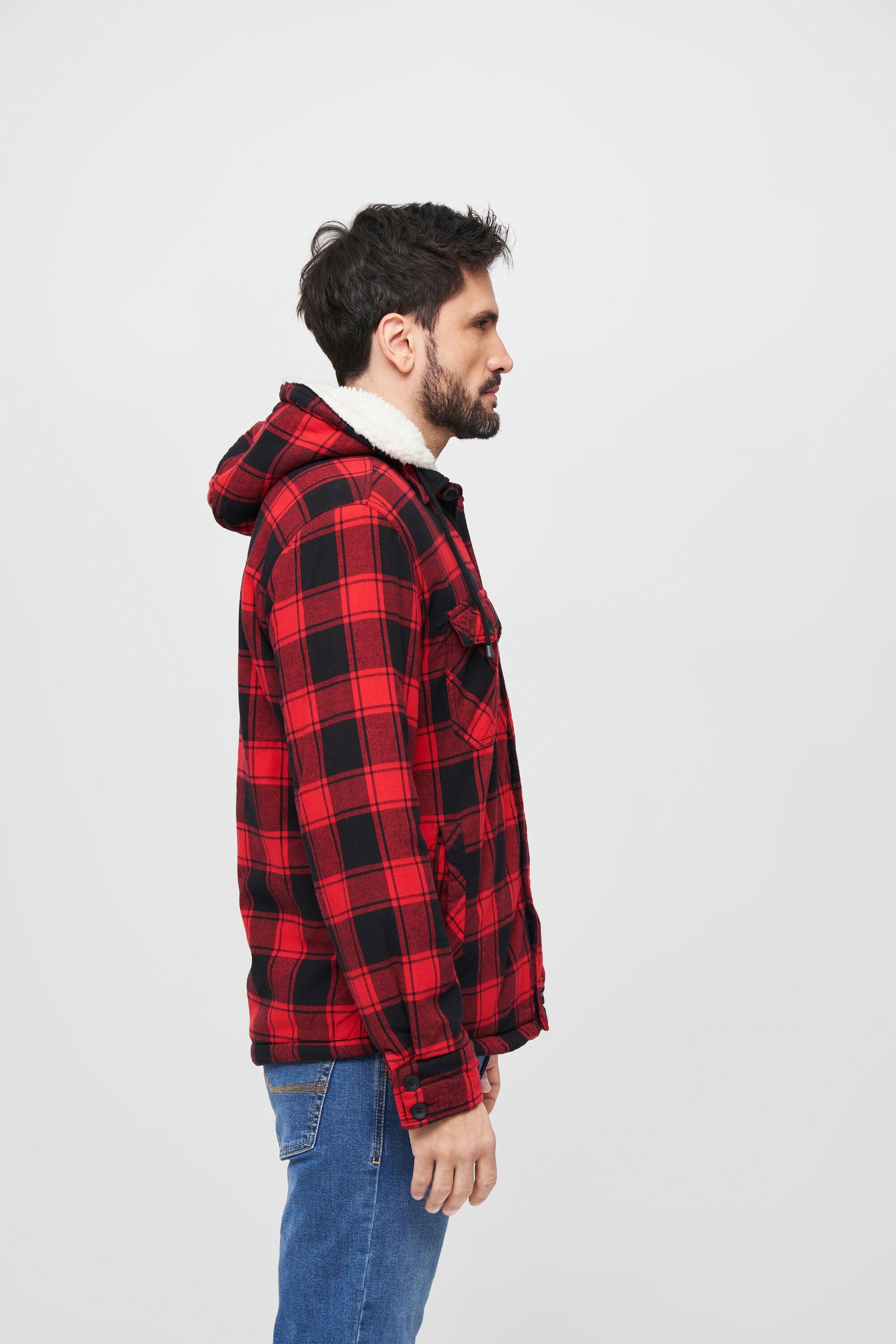 Hooded Lumberjacket (1-St) Sommerjacke Brandit Herren red/black