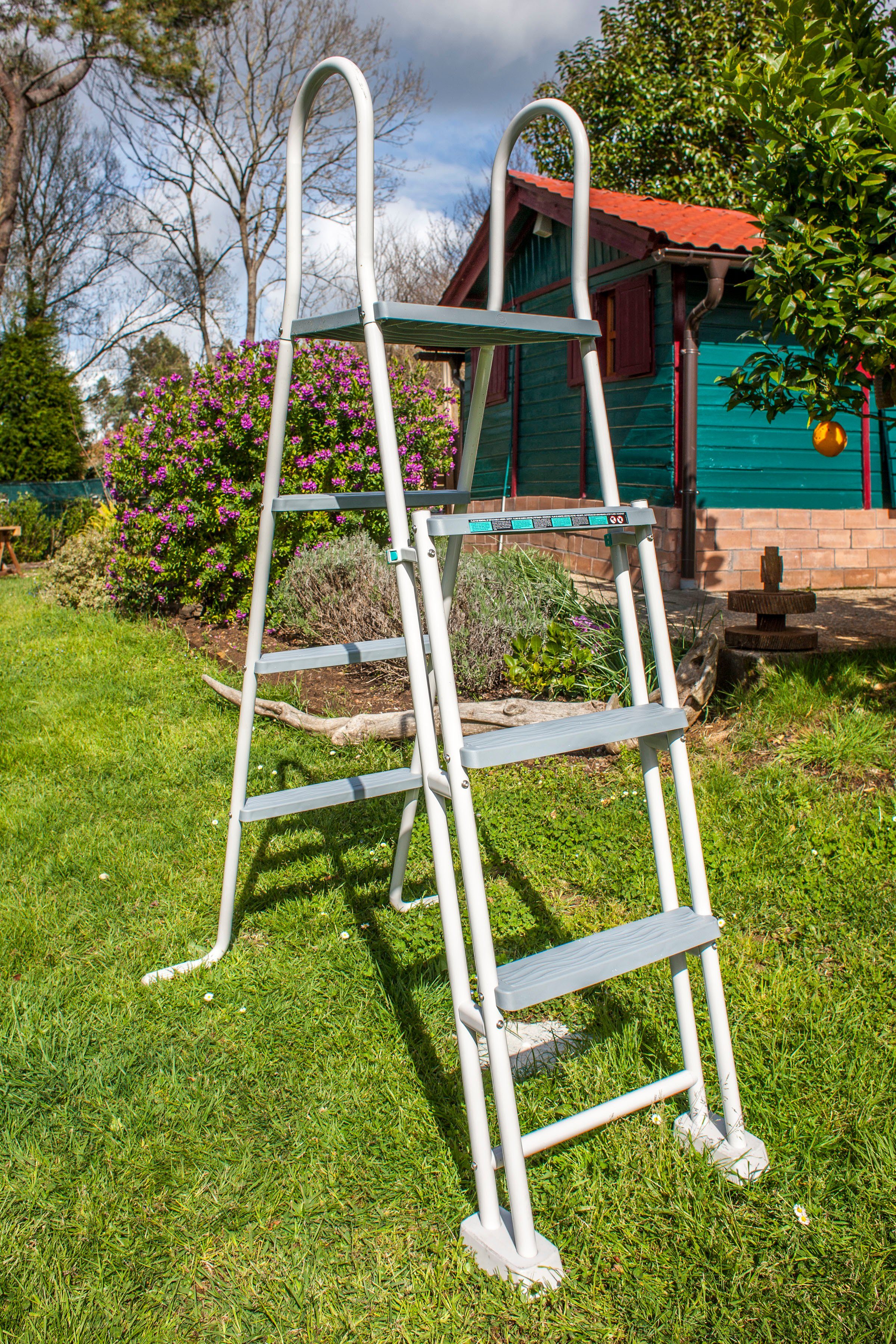 Gre Ovalpool PACIFIC (Komplett-Set, 4-tlg), Maße inkl. Stützen 610 x 575 x 120 cm