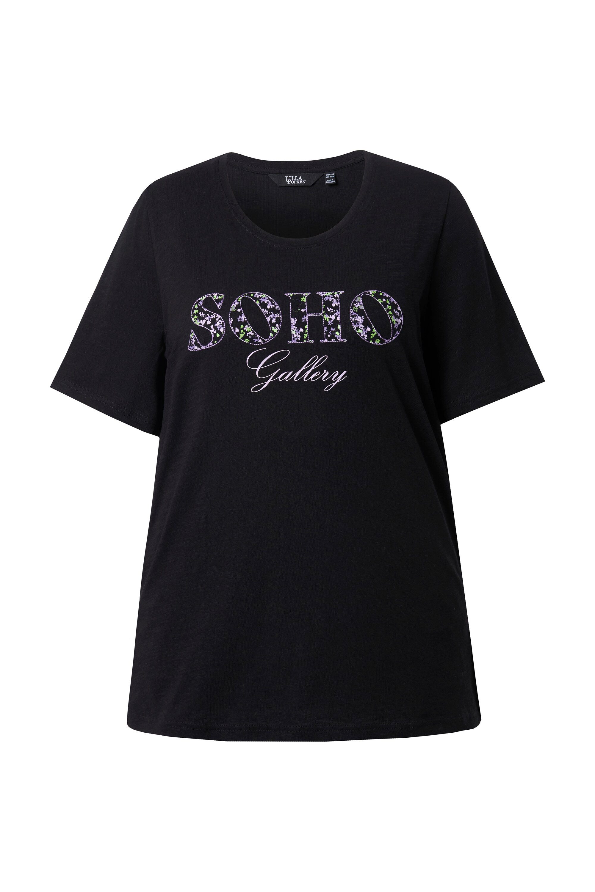 T-Shirt T-Shirt Schriftzug A-Linie Rundhals