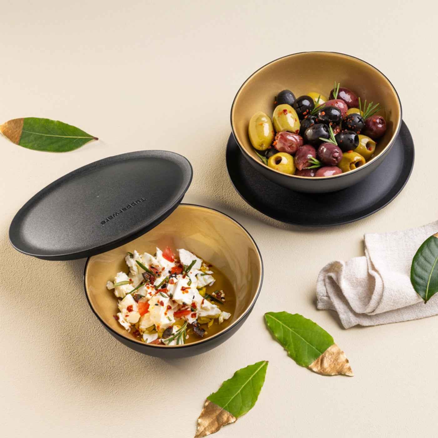 TUPPERWARE Servierschale Allegra Dessertschalen gold (2er)