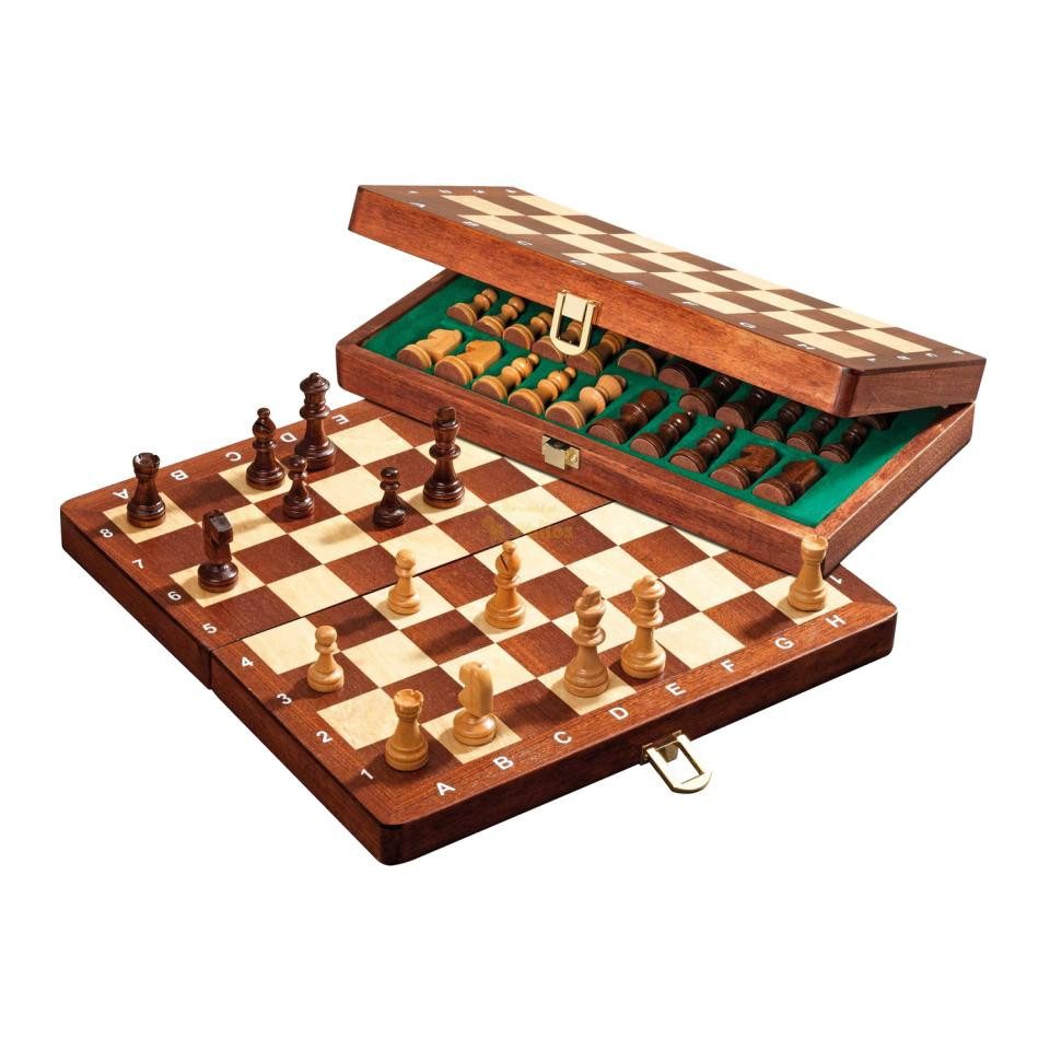 Philos Spiel, Schachspiel - Reiseschach - Deluxe - klein - Breite ca. 27 cm
