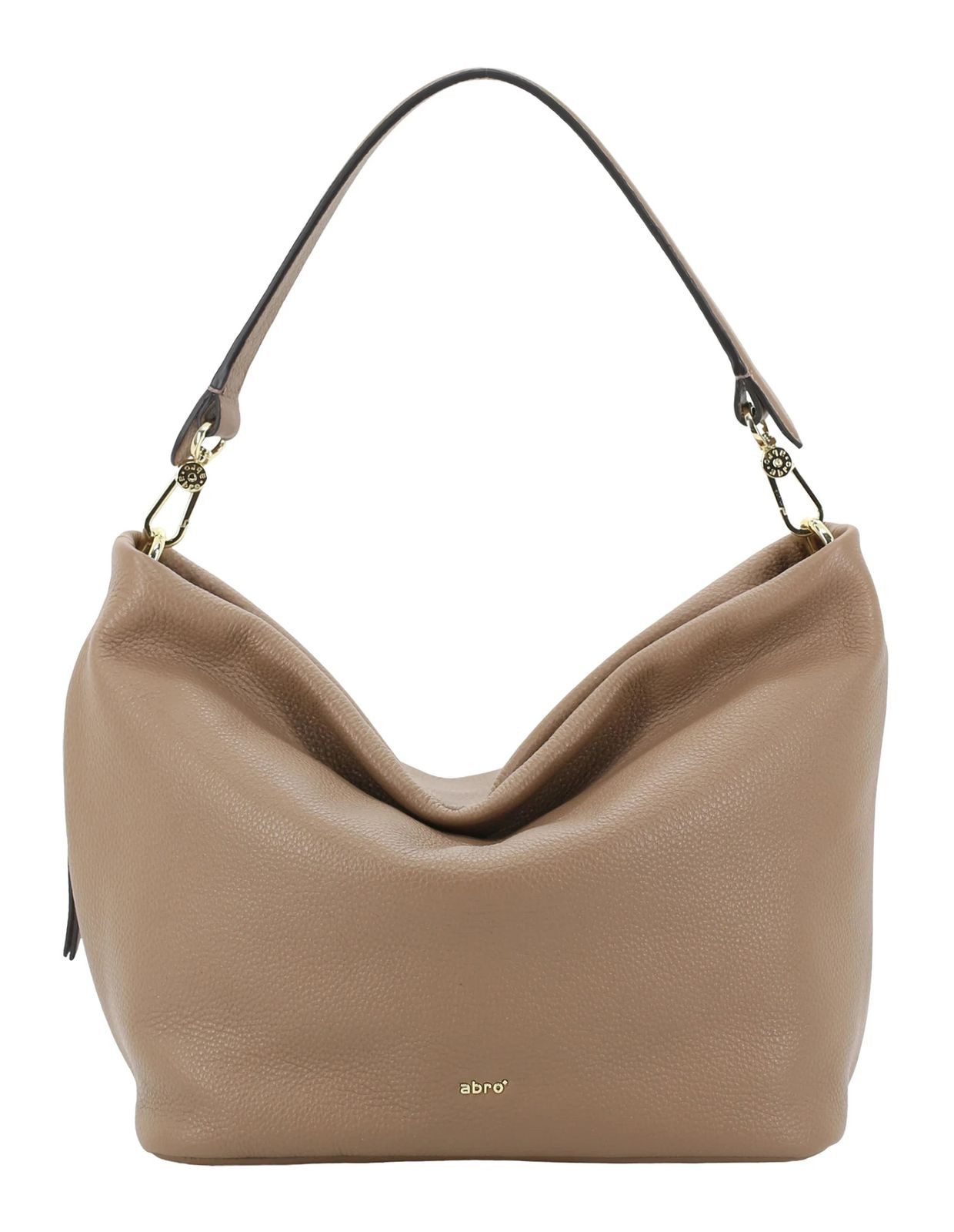 Abro Schultertasche Ebony Big Shoulder Bag, aus echtem Leder