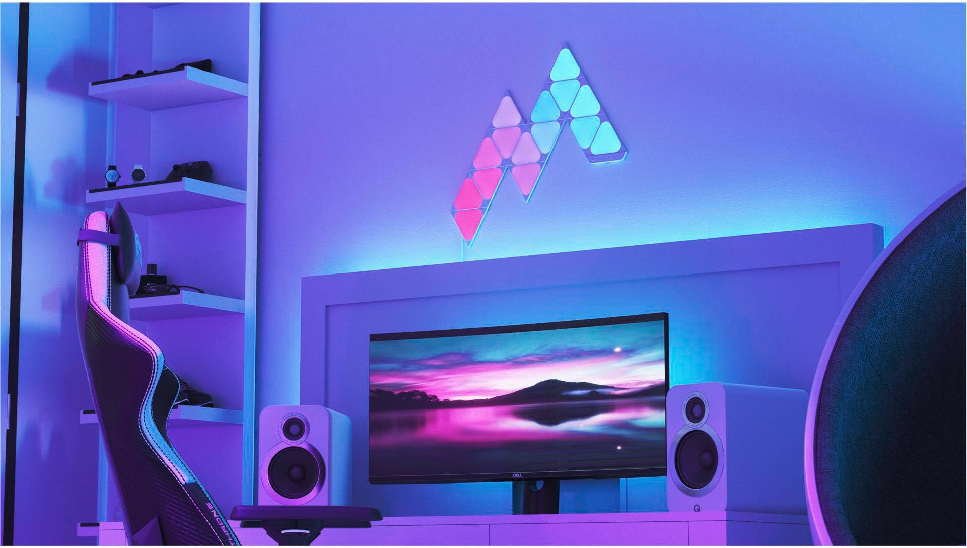 nanoleaf LED Panel Shapes Dimmfunktion, Mini, integriert, Triangles LED fest Farbwechsler