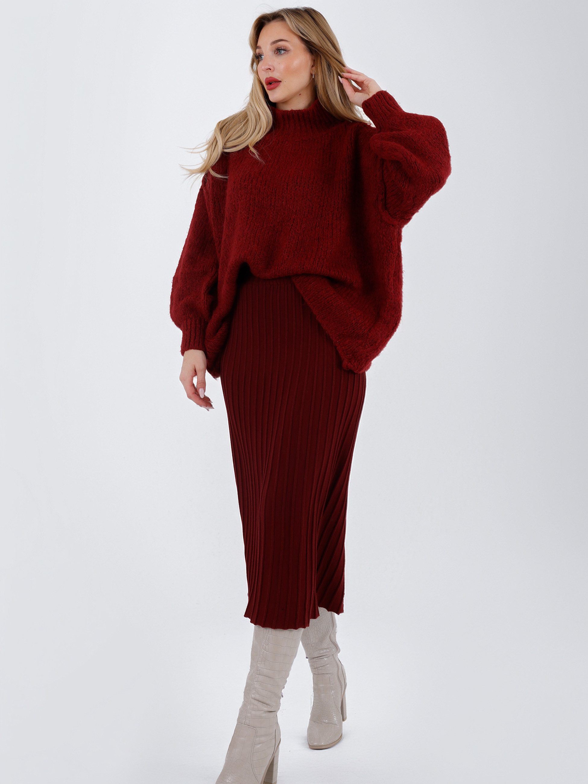 YC Fashion & Style Strickrock Rippstrick Rock in Midilänge – elastischer Bu günstig online kaufen