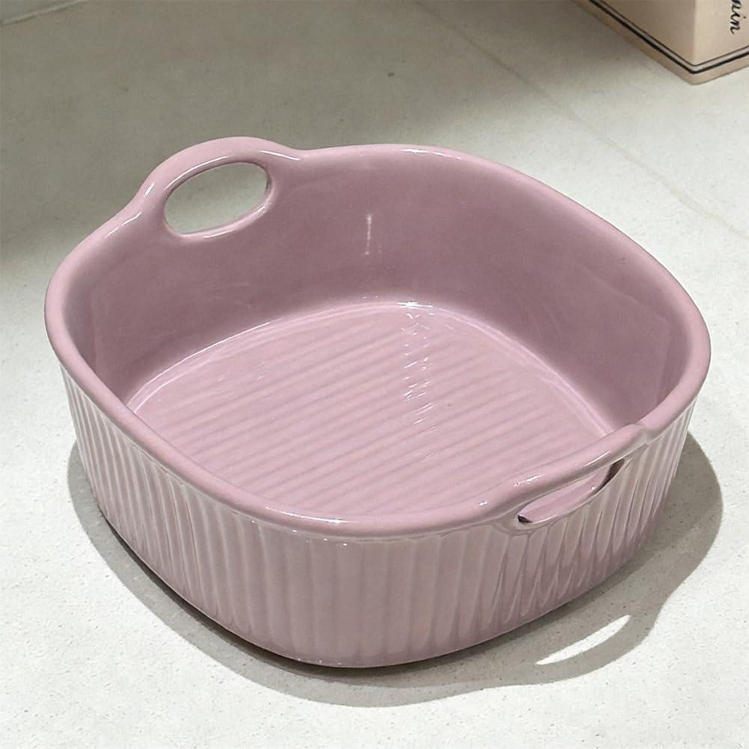 LuxusKollektion Auflaufform Auflaufform Keramik Rund Lila L, Keramik