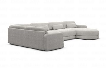 Sofa Dreams Wohnlandschaft Design Stoff Polstersofa Stoffcouch Stoffsofa Valencia U Form Couch, Loungesofa