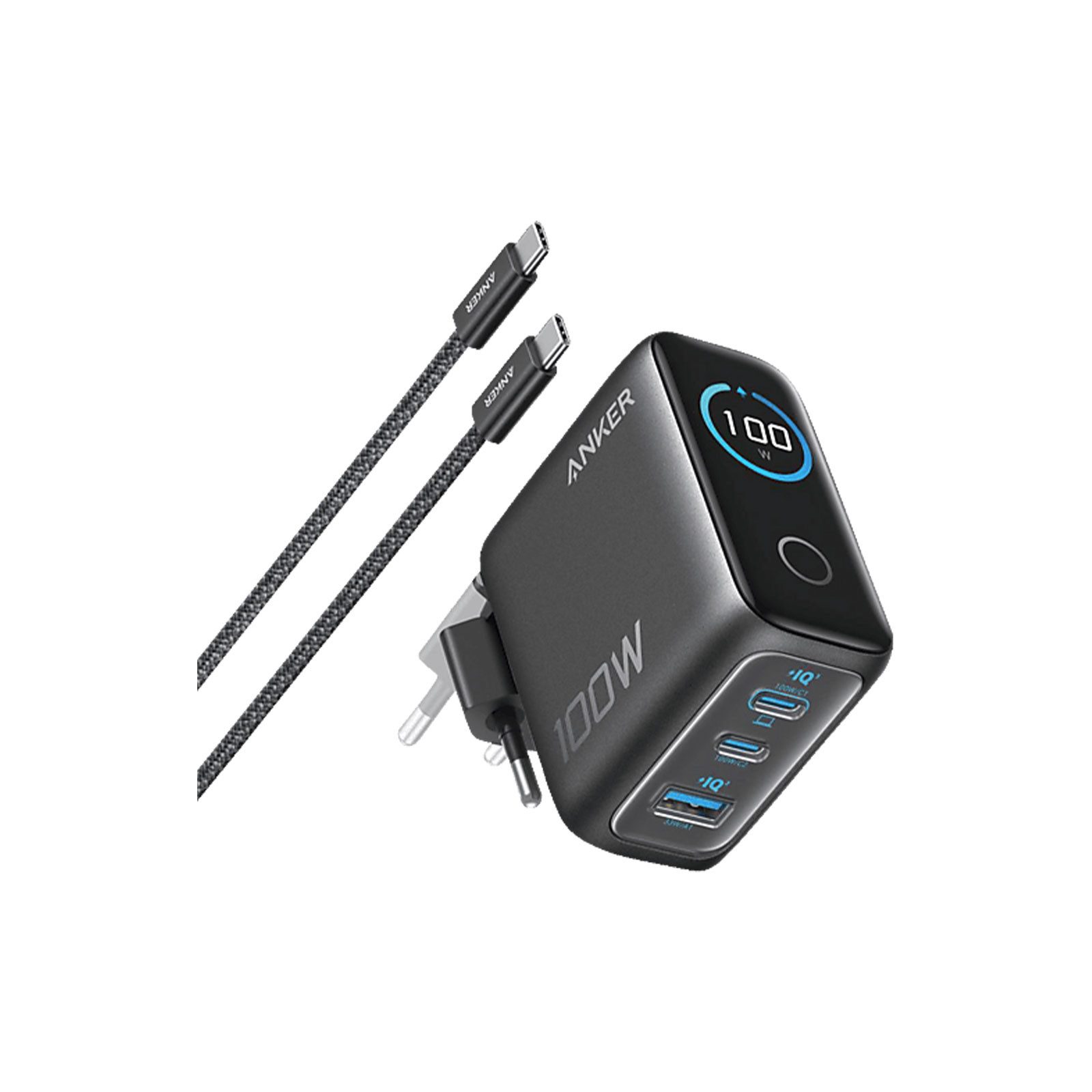 Anker B121B Ladestation (Schnelllade-USB-Netzteil mit 2 USB-C Anschlüssen)
