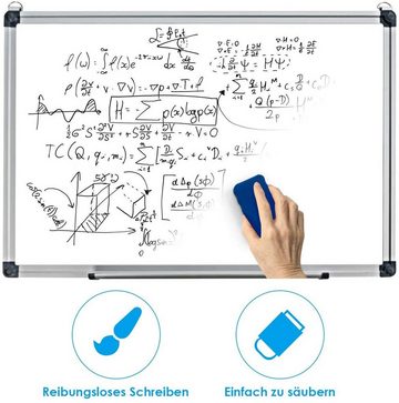 COSTWAY Magnettafel, Whiteboard, Pinnwand Wandtafel Board mit Alurahmen