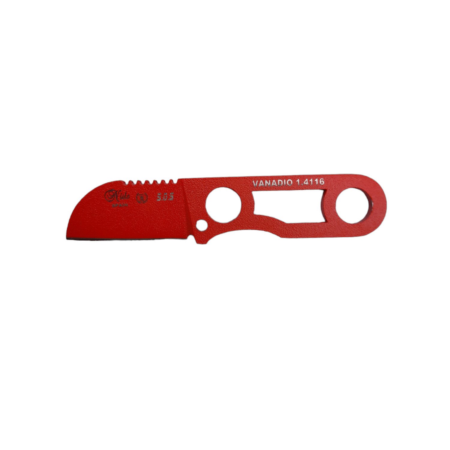 Nieto Universalmesser Nieto Neckknife SOS mit Kydexscheide, rot, (1 St), Scheide inklusive, Full-Tang, Edelstahlklinge