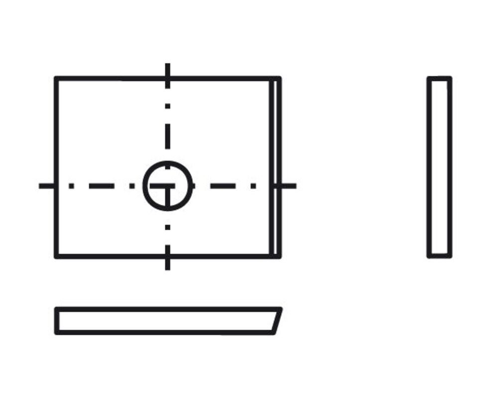 2 6 Wendeplattenfräser T03SMG Stück Blankett d=4,0mm Tigra e=6,0mm 19,6x15,5x2,0mm