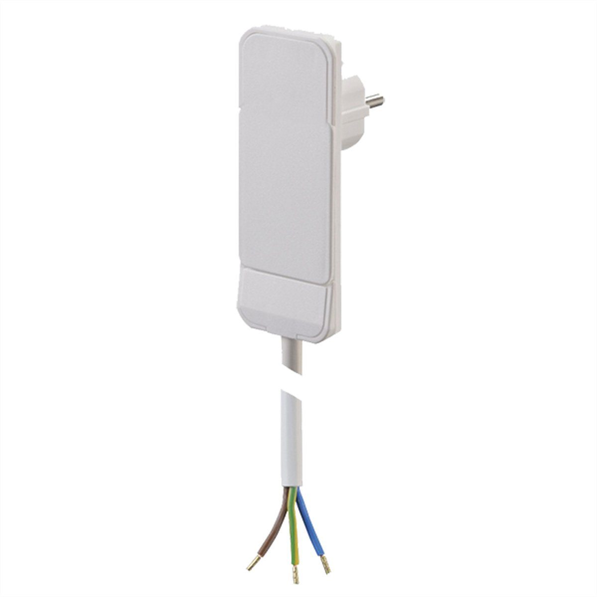 Bachmann Flat Plug CEE7/7 weiss Stromadapter, 1,5m 10cm AEH, 933.004