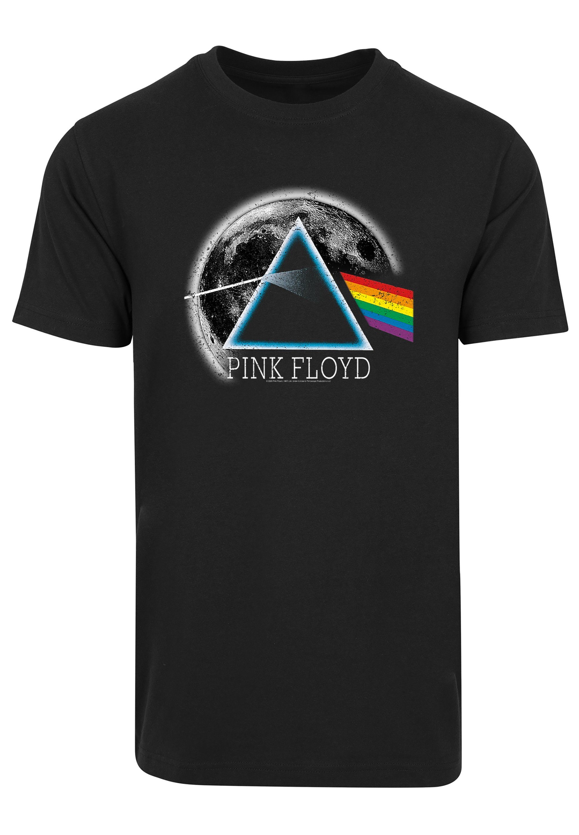 Floyd Dark Pink F4NT4STIC The Side Print Moon of Distressed T-Shirt