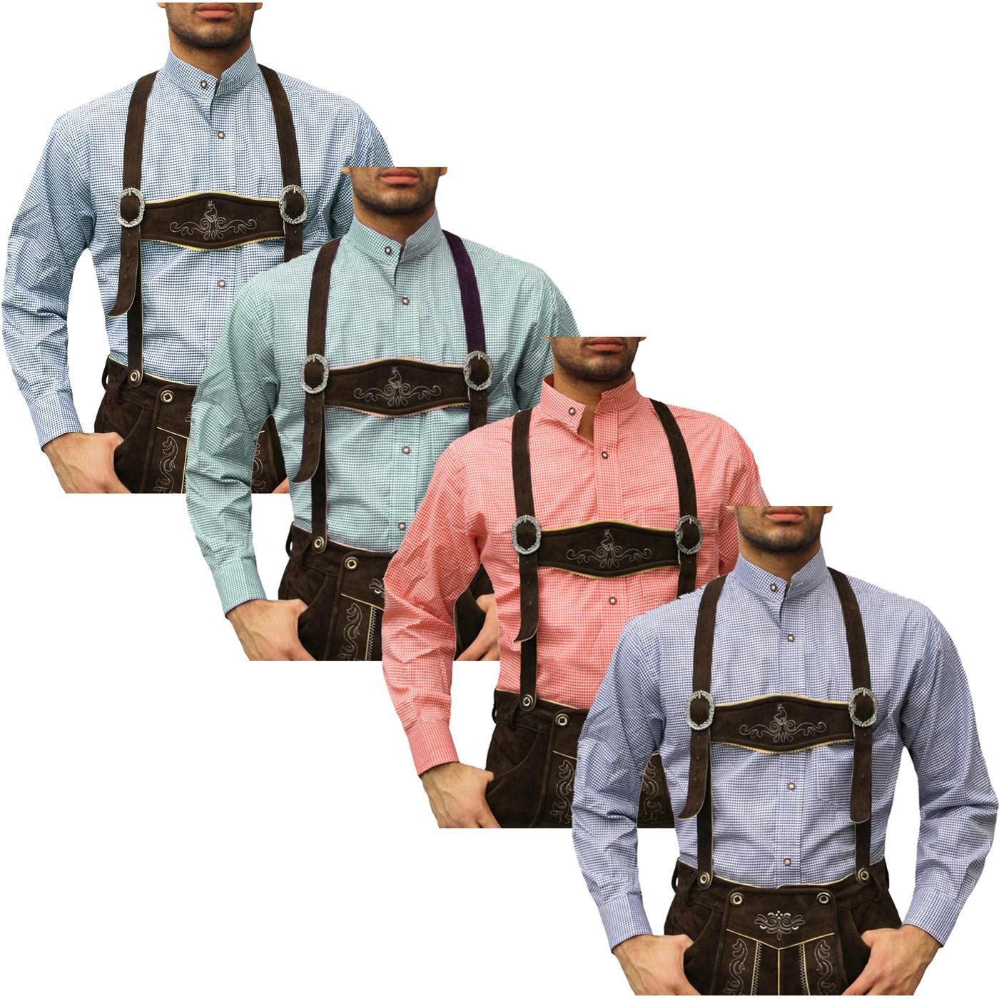 German Wear Trachtenhemd GW120x-SK Trachtenhemd mit Stehkragen für Trachten günstig online kaufen