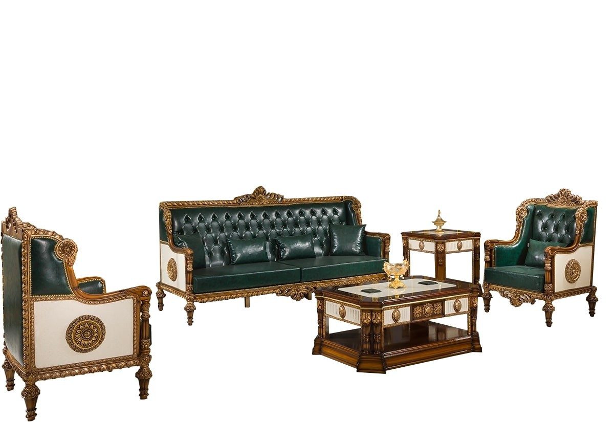 Xlmoebel Polstergarnitur Sofagarnitur Couch Luxus Sitzpolster Garnituren Couchtisch, (4-tlg), Made in Europa