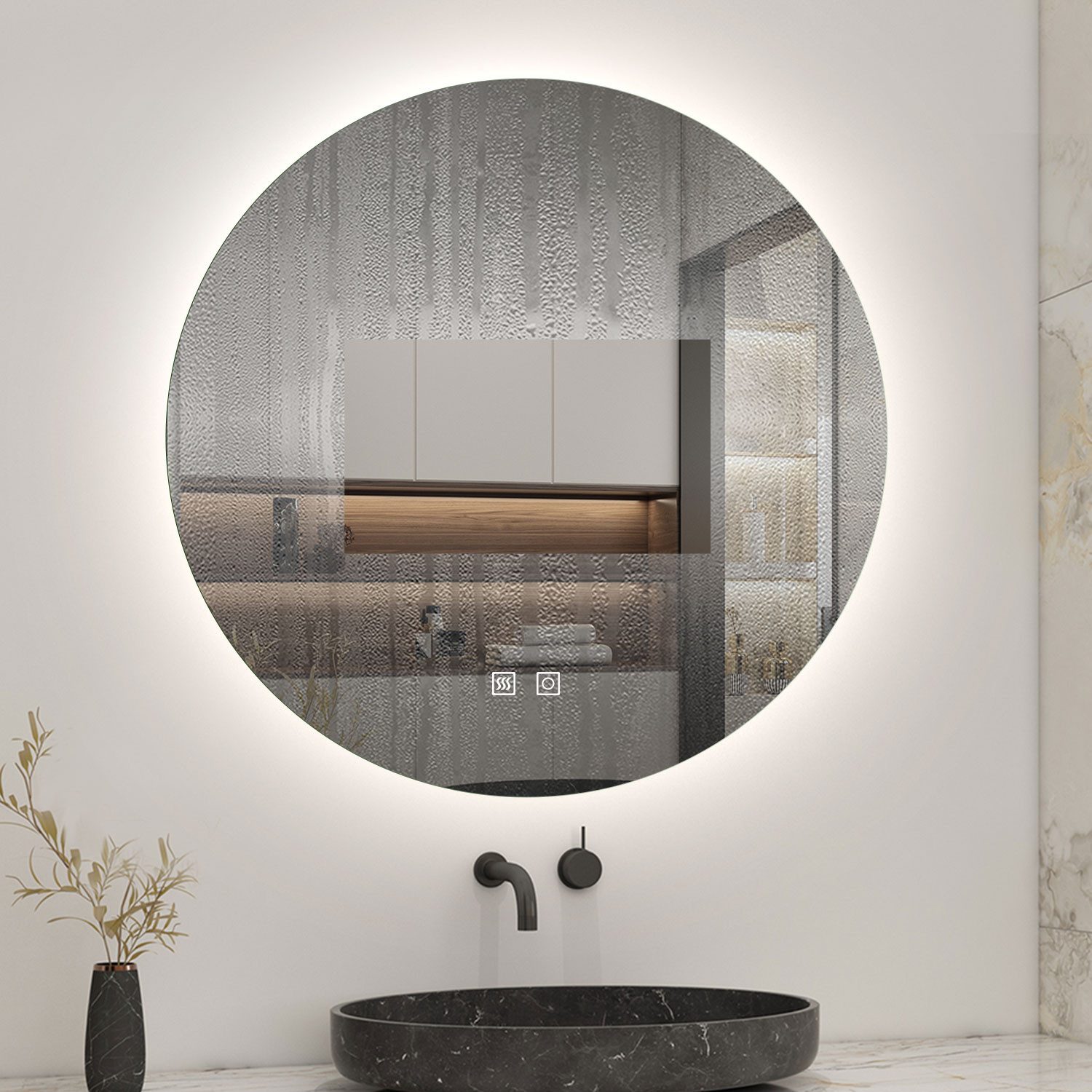 Aica Sanitär Badspiegel mit LED Wandspiegel günstig online kaufen