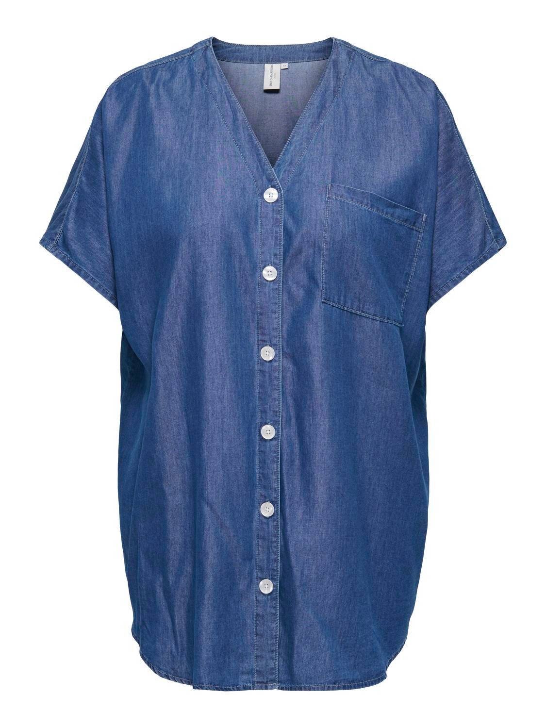 ONLY CARMAKOMA Kurzarmbluse CARBEA S/S TUNIC DNM GUA