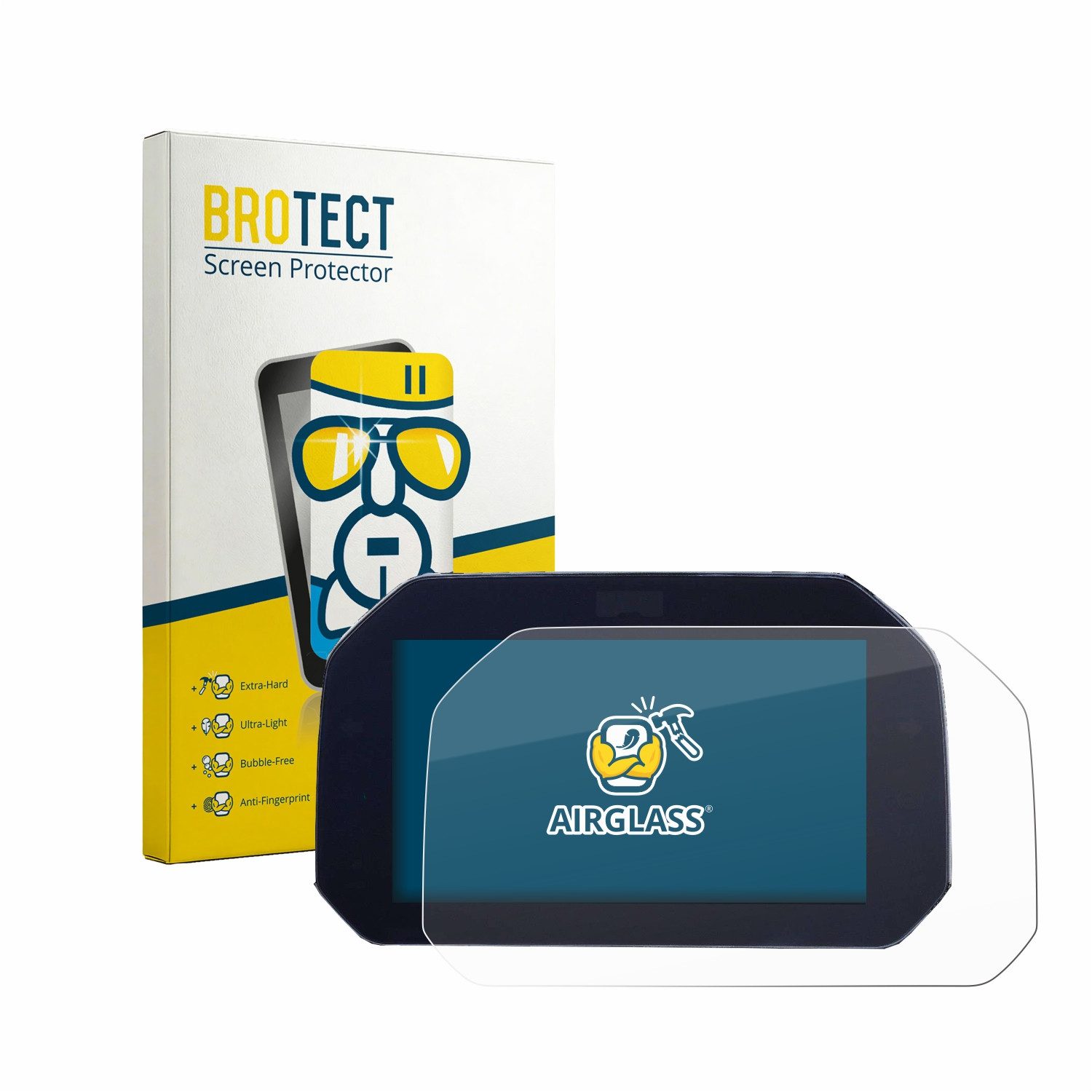BROTECT Displayschutzglas Folie für BMW S 1000 XR K69 2024 TFT 6.5", Schutzfolie Glas Panzer Display Schutz klar