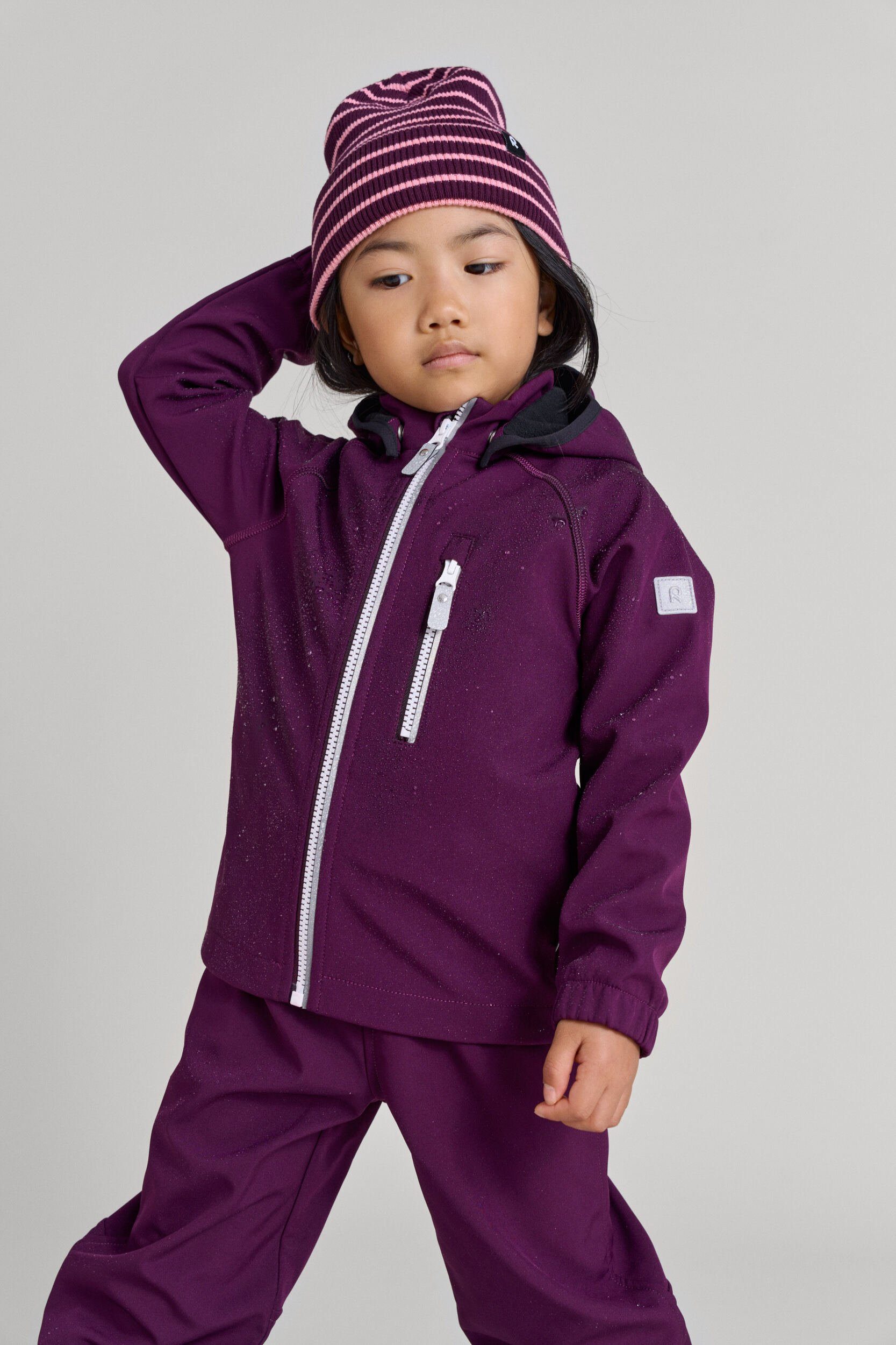 purple reima Vantti Softshelljacke Deep