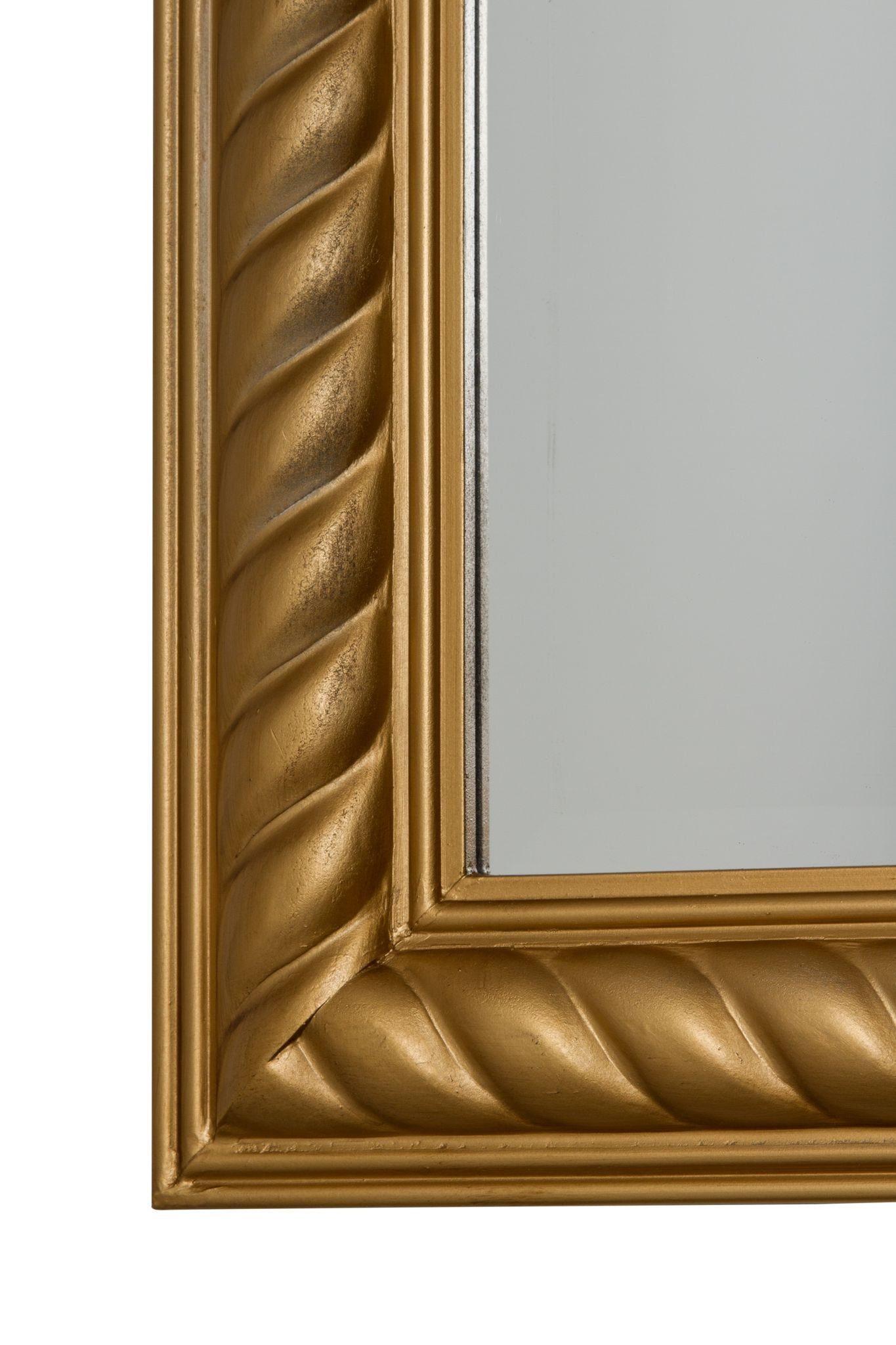 elbmöbel Wandspiegel Wandspiegel: Kordelrahmen 60x150x7 antik | gold cm Badezimmerspiegel, gold gold Spiegel holz Wandspiegel vintage