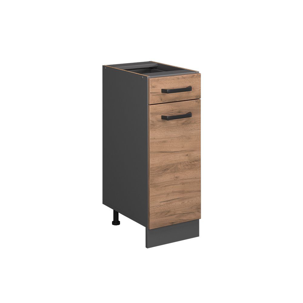 Vicco Unterschrank R-Line, Goldkraft Eiche/Anthrazit, 30 cm ohne Arbeitsplatte (1-St)
