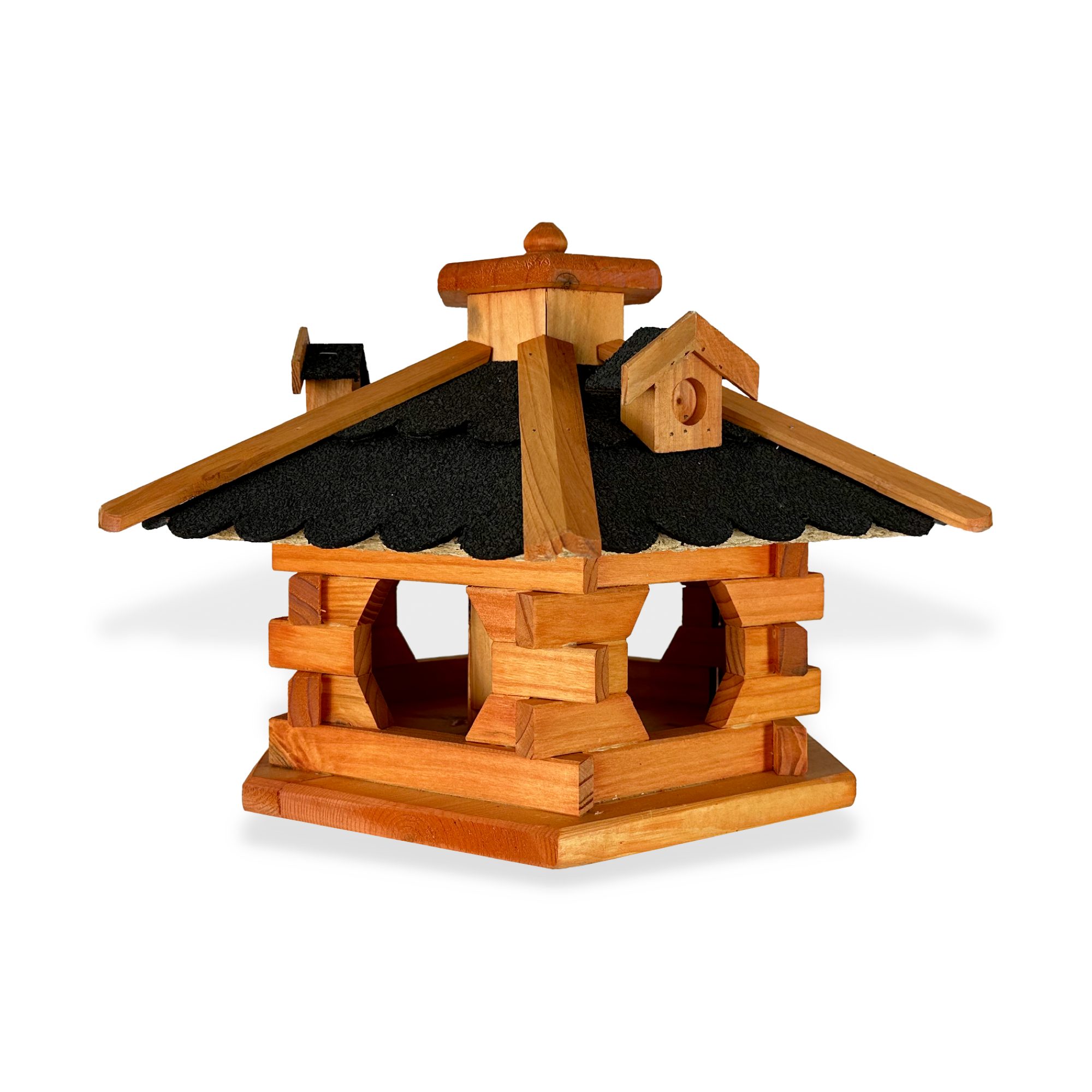 Vogelhaus Futterhaus für Vögel mit Bitumendach - Hochwertige Materialien