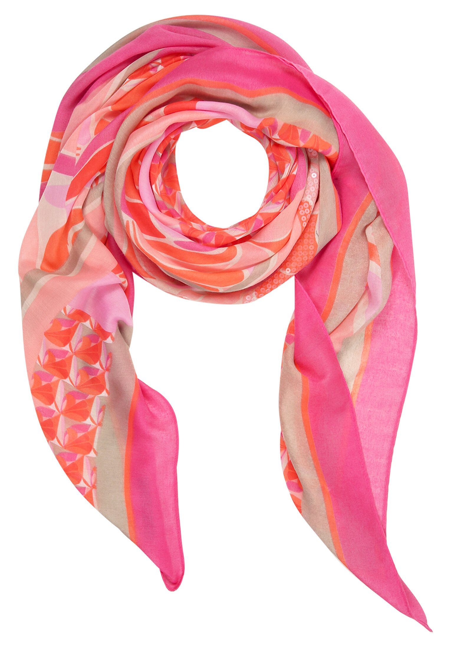 Betty Barclay Modetuch Damen mit Aufdruck, Pailletten