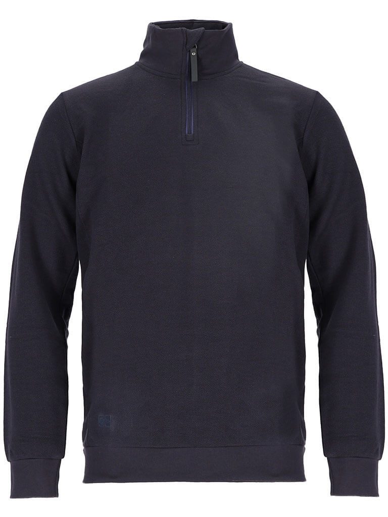 Coastguard Troyer 80883 Herren Pique-Troyer unifarben - Pullover Troyer-Kragen Stehkragen