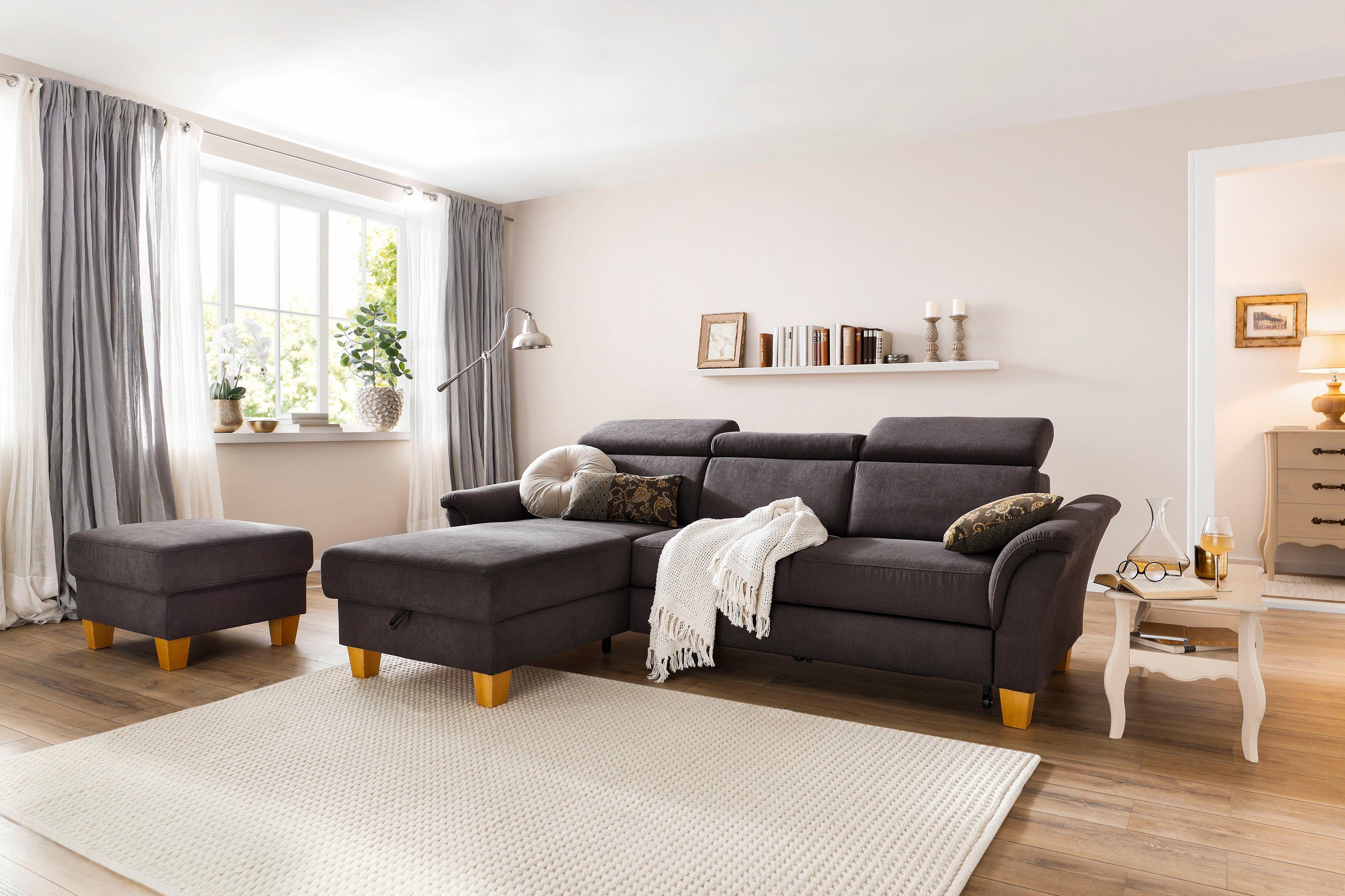 Home affaire Ecksofa Conville L-Form, Federkern, günstig online kaufen